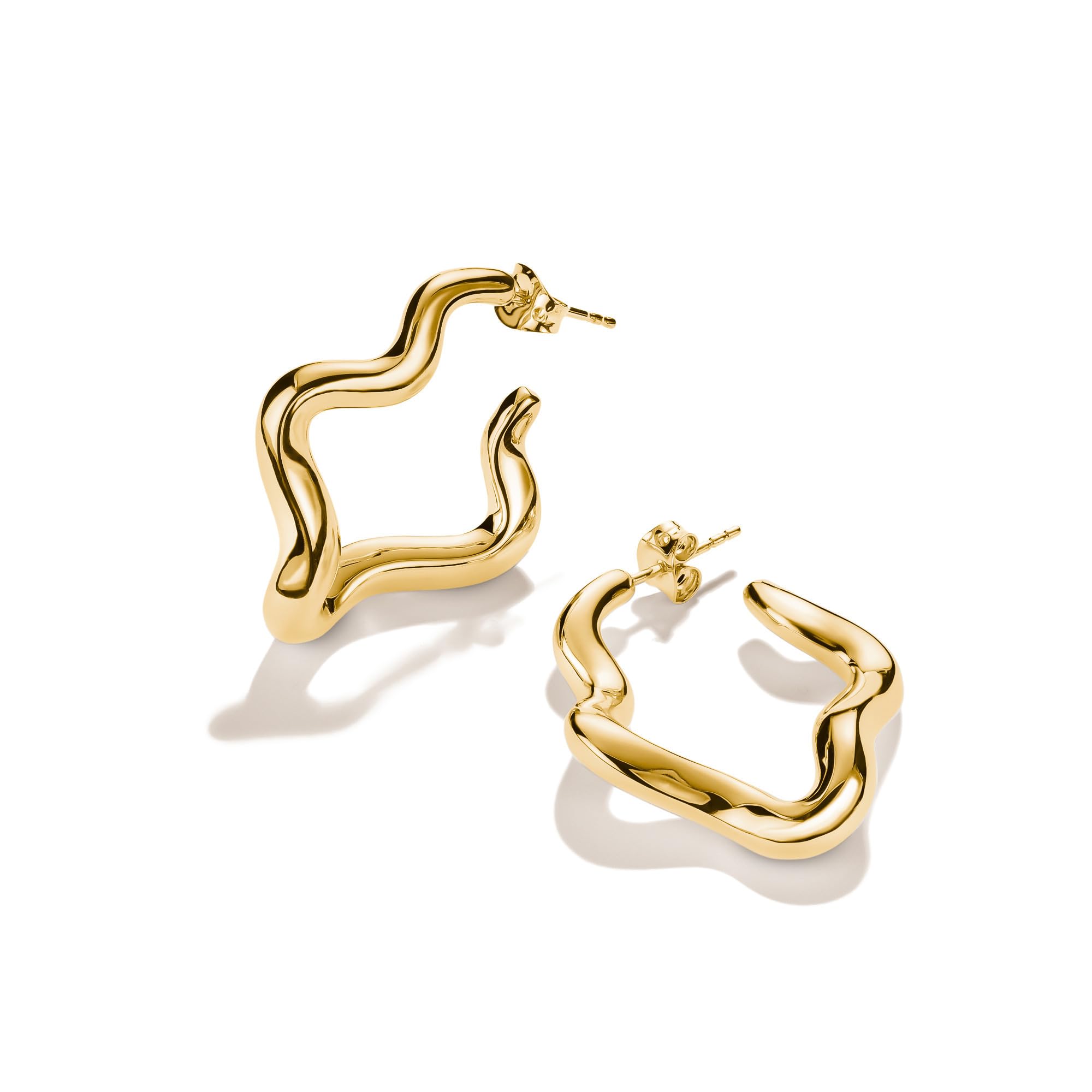 THOMAS SABO Creolen in Wellenform Premium Legierung 18k Vergoldet