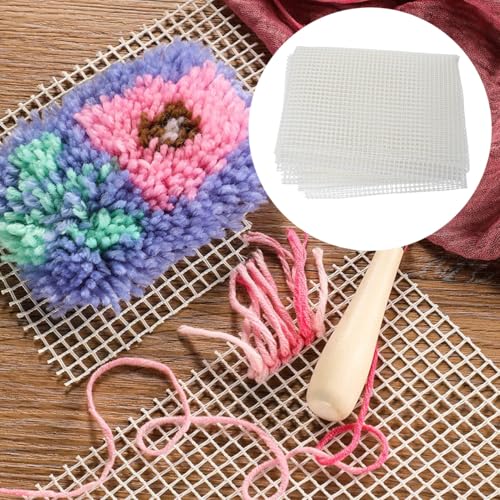 Image of COHEALI Blank Rug Hooking Mesh (59 inch x 39 inch), Latch Hook Canvas for DIY Rug Making, Tufting Backing Cloth for Embroidery, Needlework Canvas Mesh Fabric for Handcrafted Tapestry, Large Size