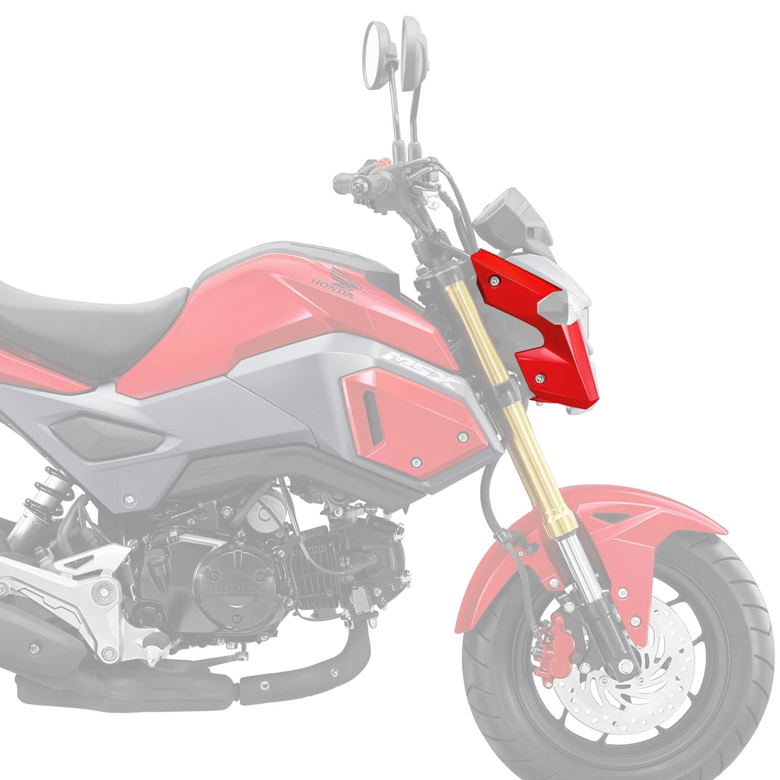 Mokuo M3 Motocyklowe Przednie Błotniki Czarne Reflektory Panel Boczny Przednia Pokrywa Boczna do Honda Grom msx127 Zestaw owiewek