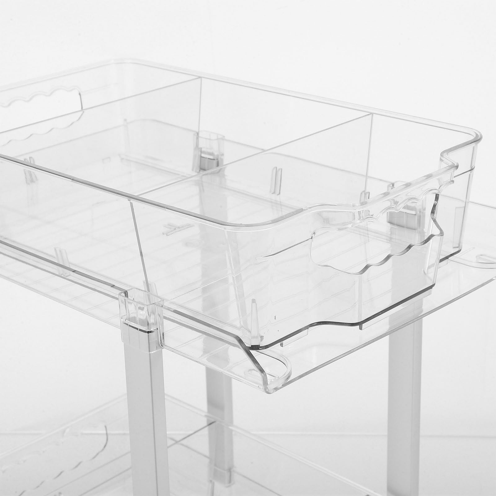 minkissy Unterspülbecken aus Acryl Organizer mit 2 Ebenen für Badezimmer