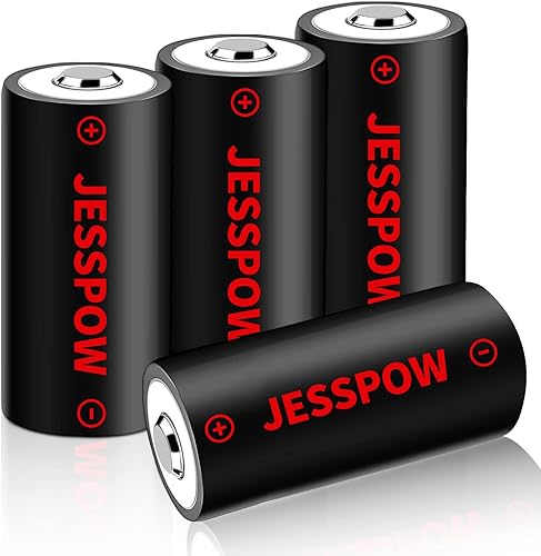JESSPOW Baterías de litio CR123A, baterías recargables CR123A de 3.7 V para cámaras Arlo VMC3030 VMK3200 VMS3330 3430 3530 y micrófono Polaroid