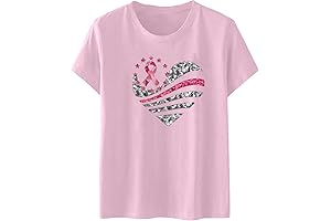 Womens Pink Breast Cancer Awareness v neck t shirt
