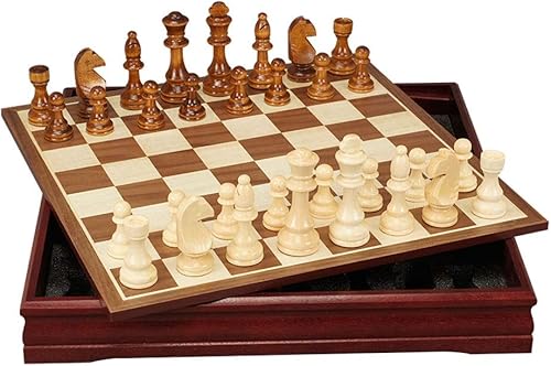 Miniatura 3 de ROLTIN Juego de ajedrez de madera clásico tablero de ajedrez de madera y piezas de madera para adultos y niños