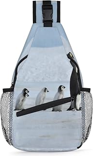 Bolsa tiracolo feminina masculina pinguim mini mochila transversal ártico mochila tiracolo mochila tiracolo mochila antiladrão no peito para viagens, caminhadas, ciclismo, acampamento, Multi, Mochilas com Alça