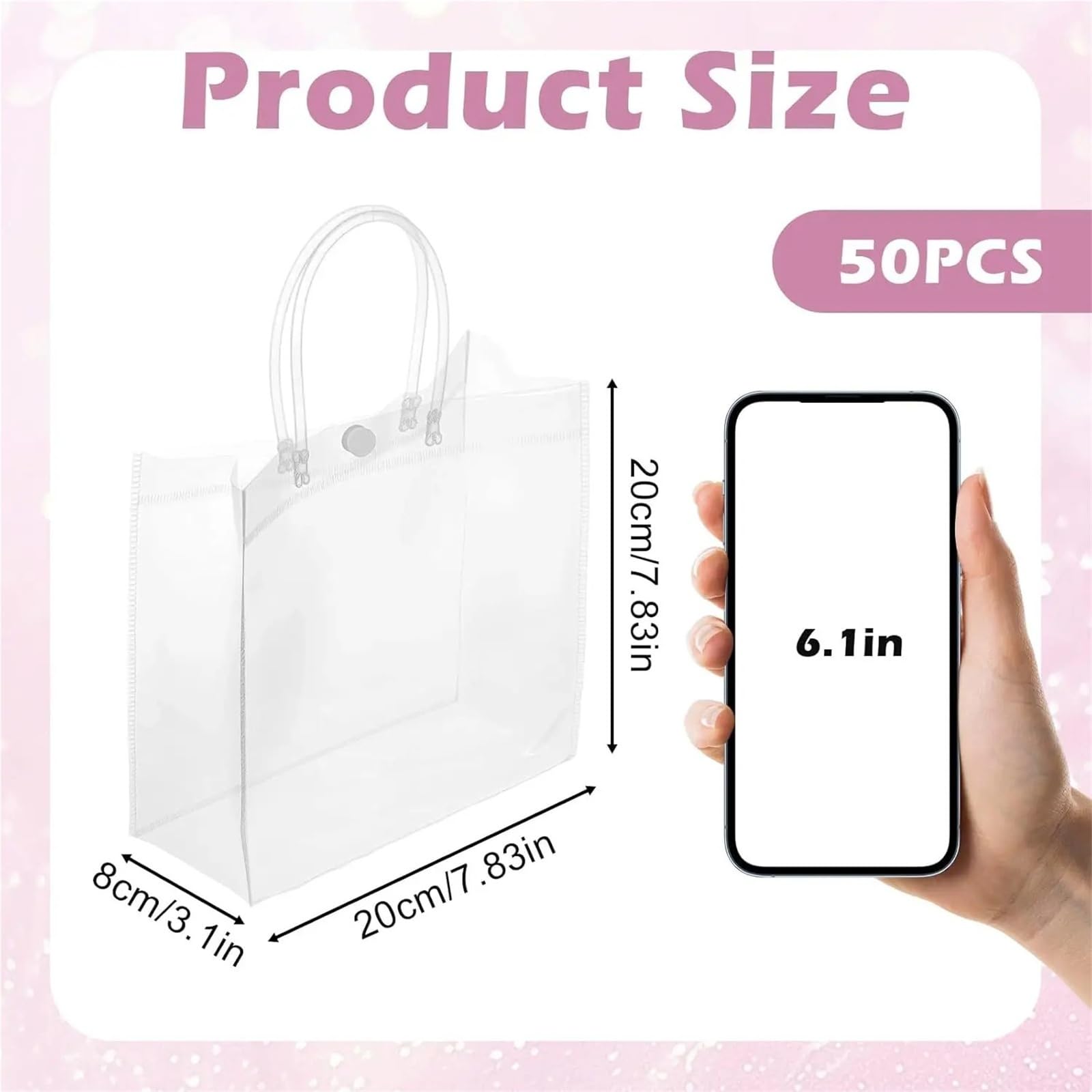 Geschenktüten 50 Stück transparente Geschenktüten