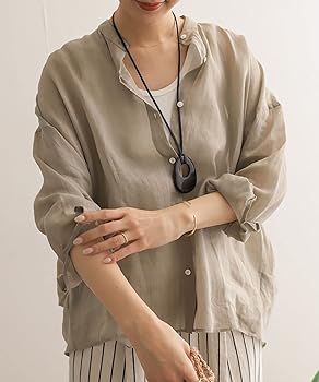 新品タグ付　かぐれ　ラミースタンドカラースタンドシャツ　アーバンリサーチドアーズ 新品タグ付 かぐれ ラミースタンドカラースタンドシャツ
