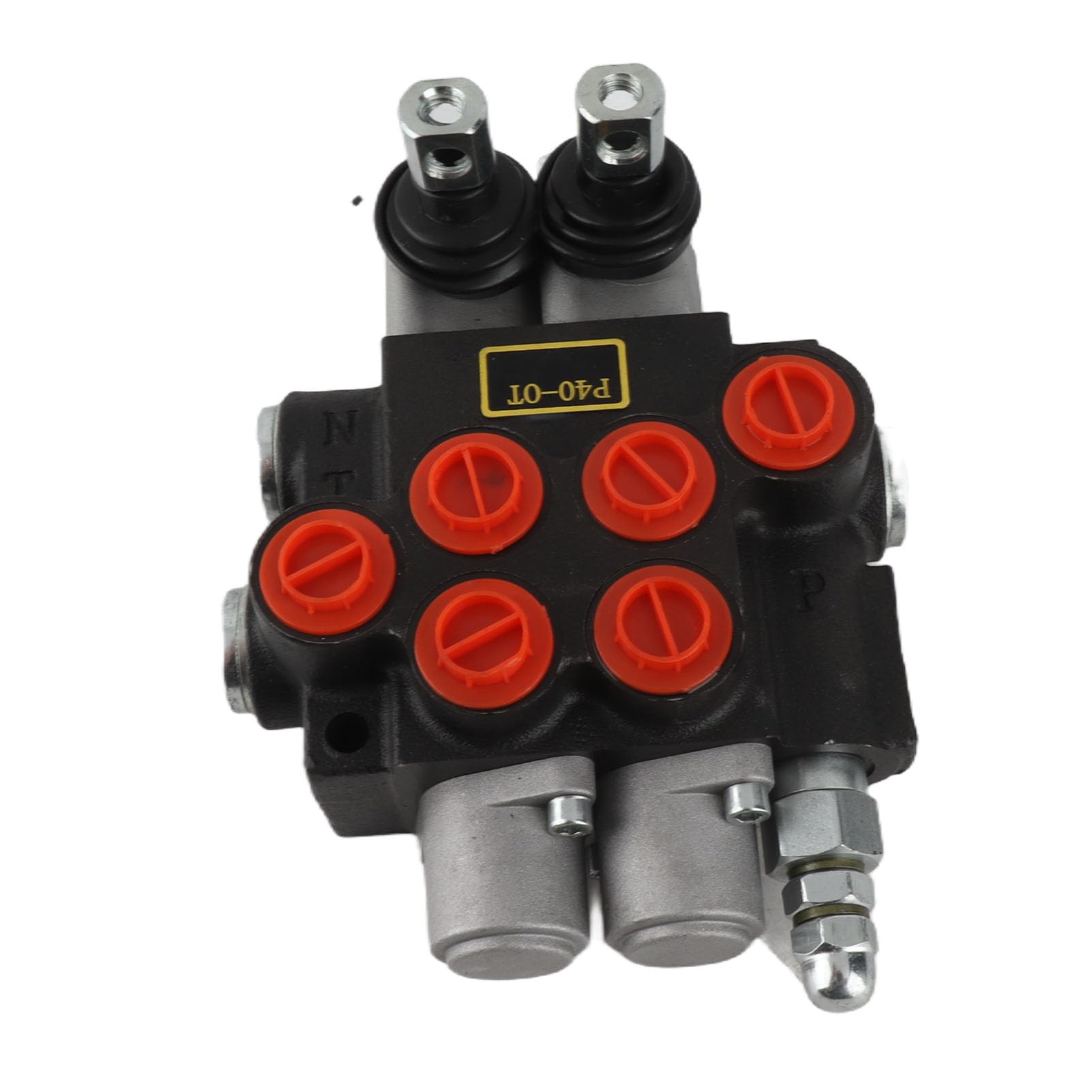 Annadue Zawór Hydrauliczny, 2-szpulowy Kierunkowy Zawór Sterujący, Hydrauliczny Dwustronnego Działania do Przyczepy do Ciągnika Siodłowego, Sterujący P40 OT, Suwakowy Sprzętu Rolniczego