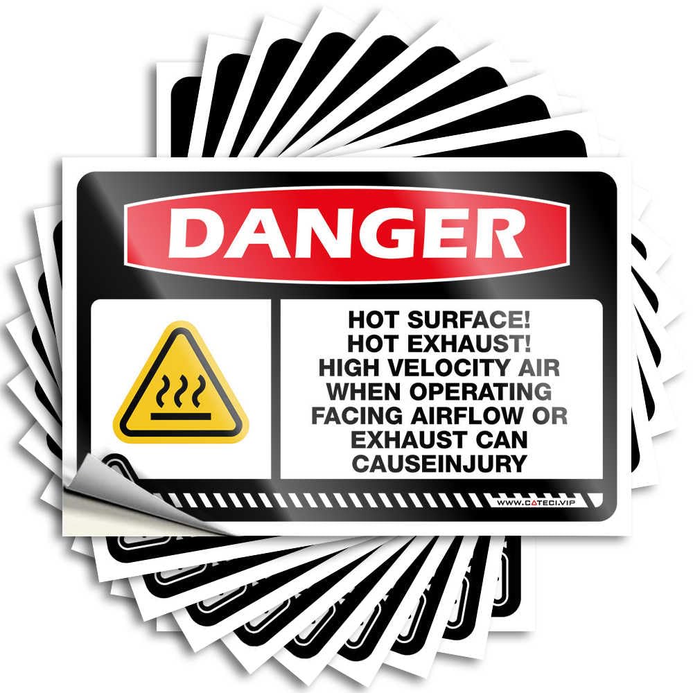 Bumper Indie Room Decor Custom Stickers, Hat Waterproof Danger Hot Surface! Hot Exhaust! High for Hydro Flask | Summer Vinyl Decals for Beer Holiday Gift(12X18CM)