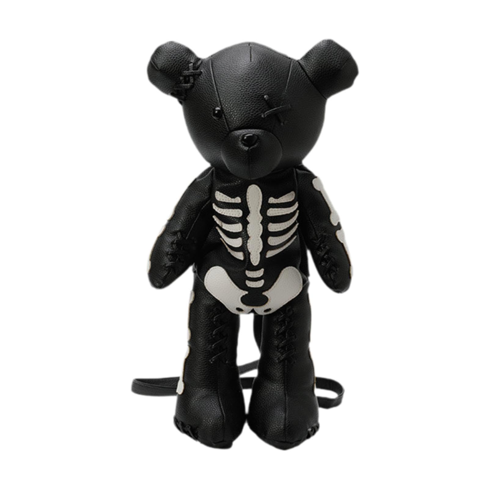 nivaa Skeleton Bear Backpack Gothic Shoulder Bag for Travel Shopping-picture-42