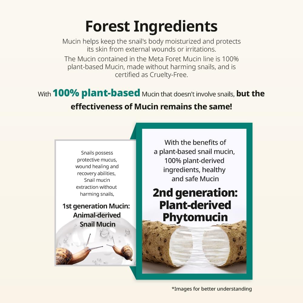 META FORET Mucin 2x Intensive Repair Cream 1.76oz 50grams / Day and Night Face Moisturizer for Dry Sensitive, Hydrating - Image 4