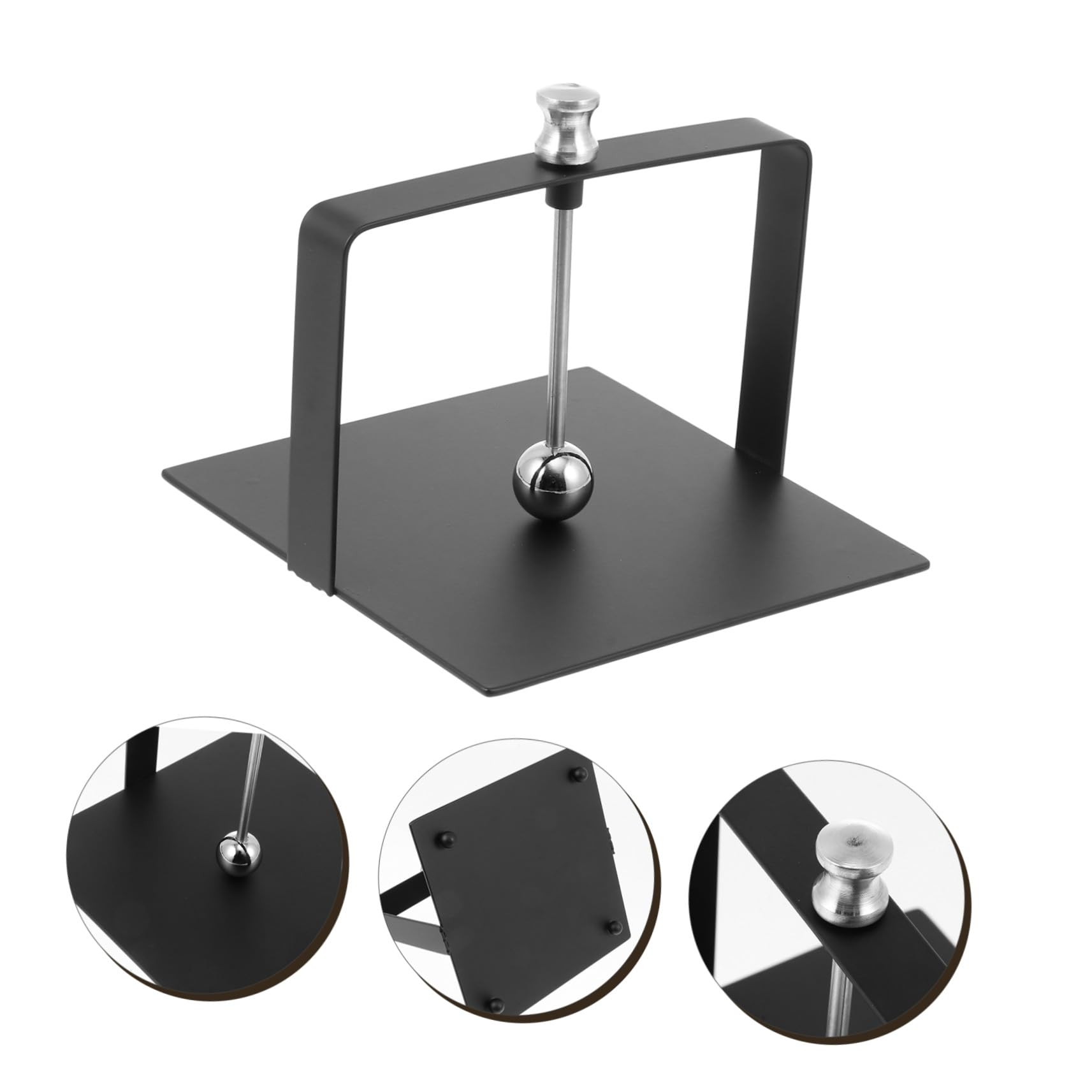 Portatovaglioli da Tavola Verticale in Acciaio Inox Nero Elegante