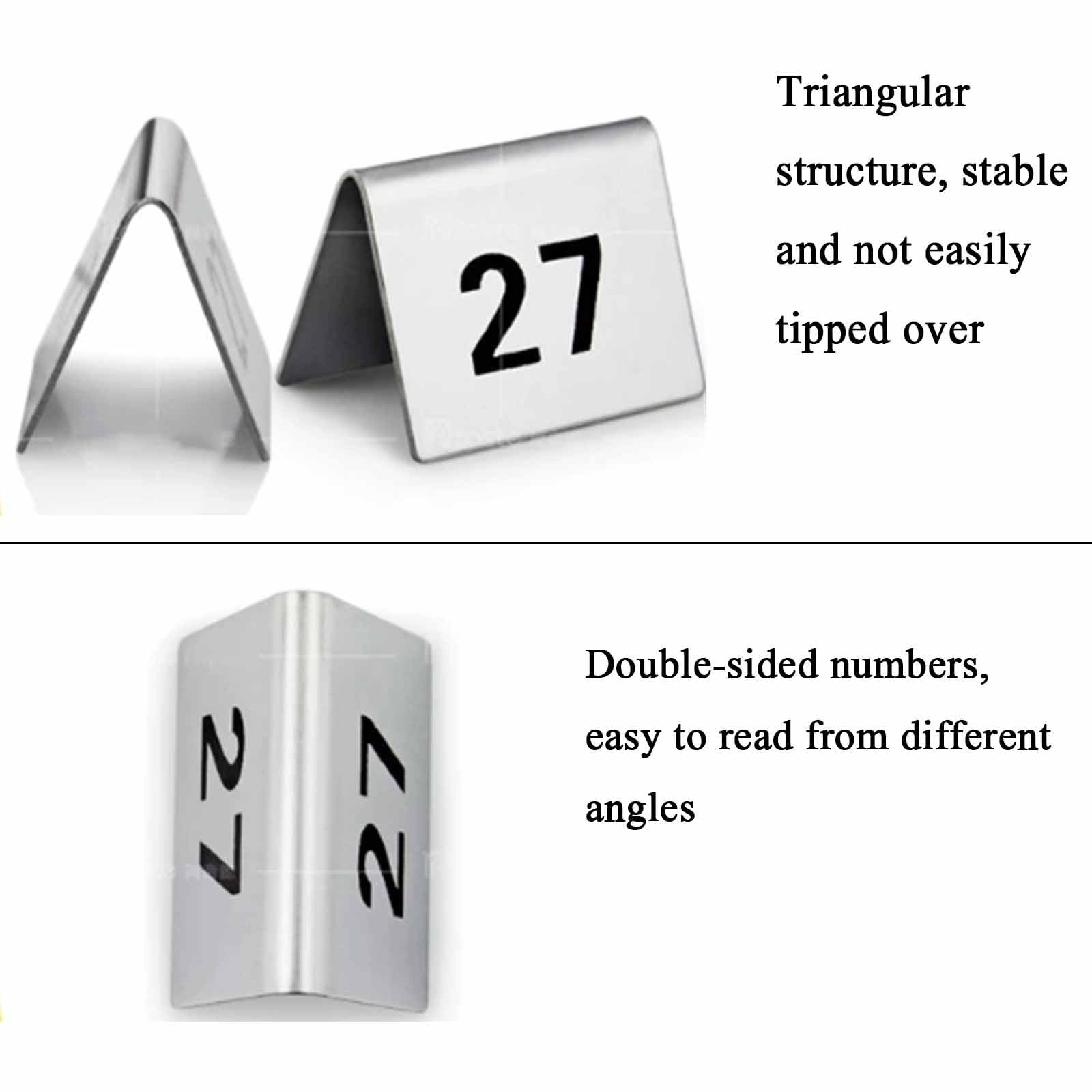 Stainless Steel Restaurant Table Number Sign