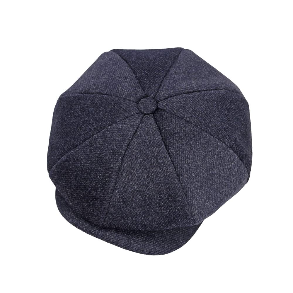 jerague Wool Newsboy Cap for Men Women - Classic Vintage Gatsby Lvy Cabbie Hat Flat Beret Cap Adjustable Size