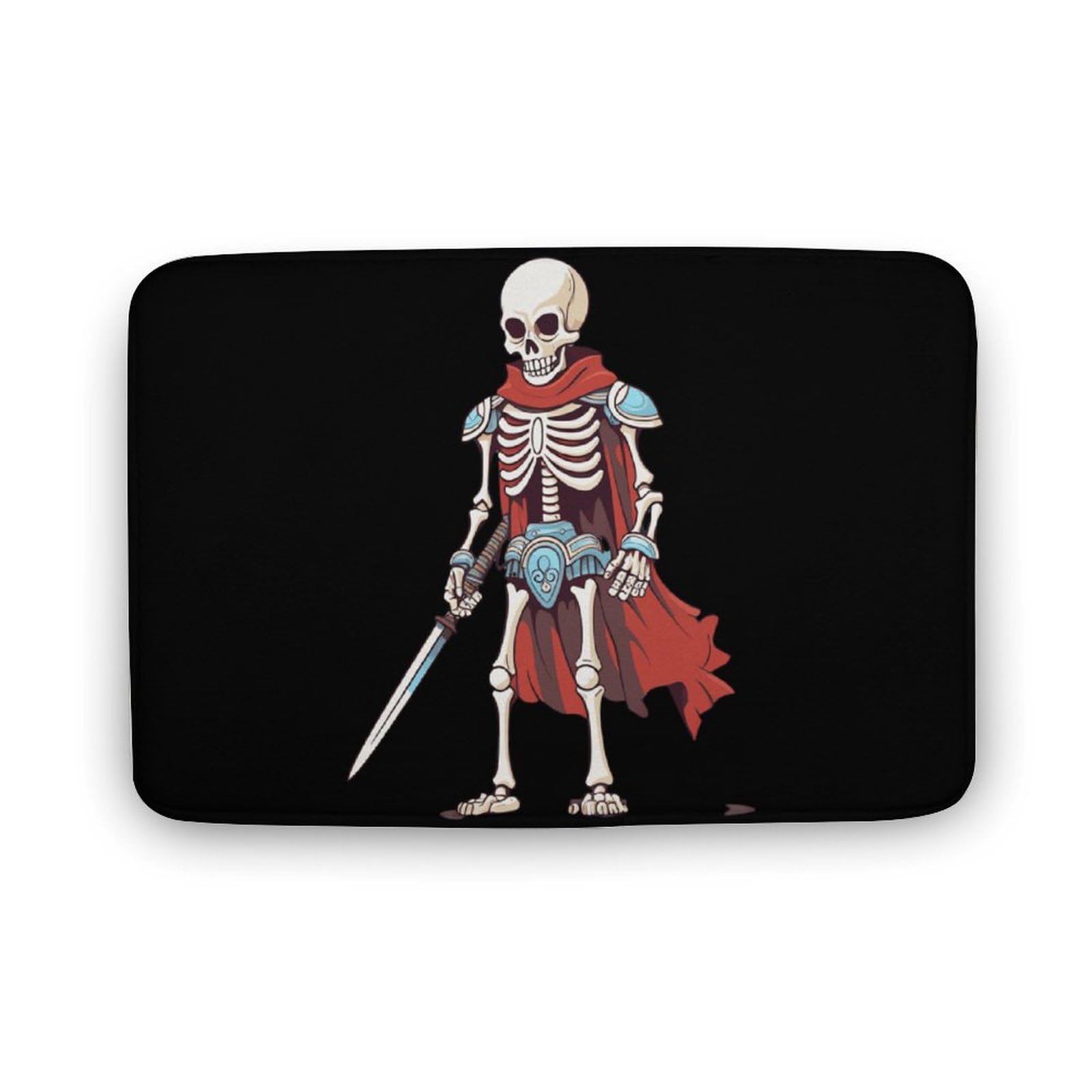 Judo Samurai Red Skull Coral Velvet Rugs Non-Slip Bathroom Rugs Soft Kitchen Rug Floor Carpet for Home Decor 19.7