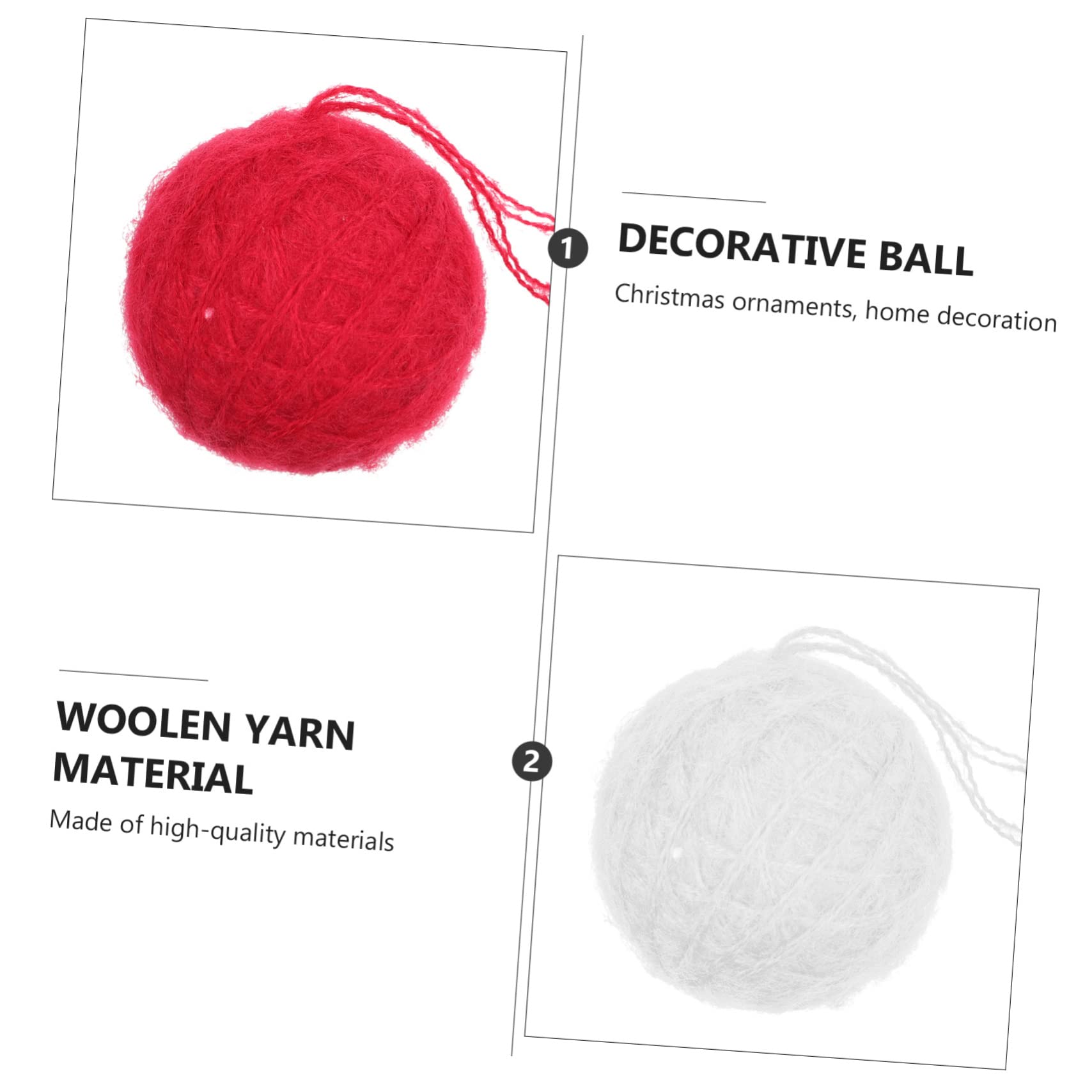 Alipis 3 Sätze Wollknäuel Weihnachtsbasteln Weihnachts Basteln DIY Weihnachtskugeln Festonlicht Weihnachtsschrankdekoration Hängende Bälle Weihnachtsbaumschmuck Garn Rot 10 Stück * 3