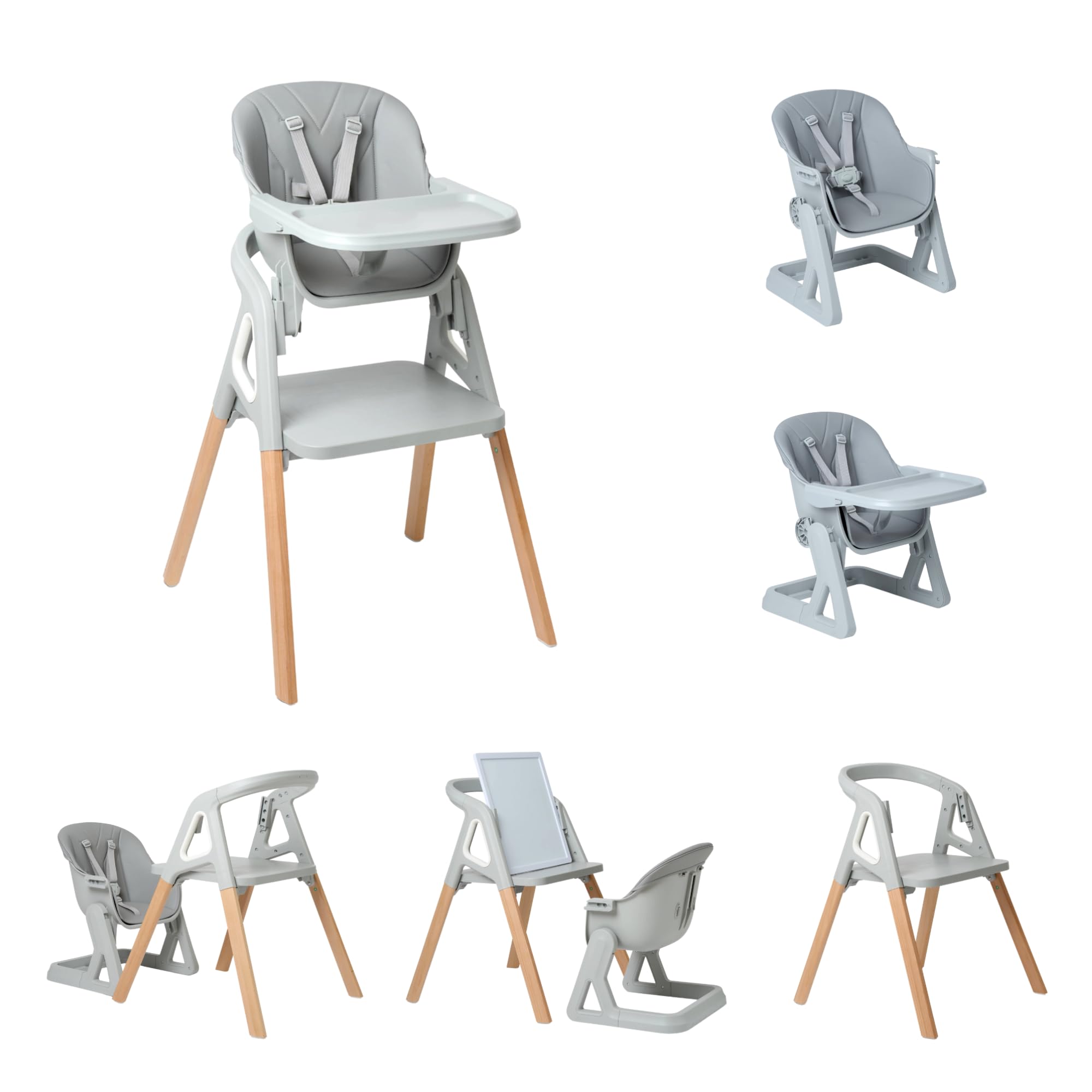 Clair De Lune Playtime High Chair, Grey