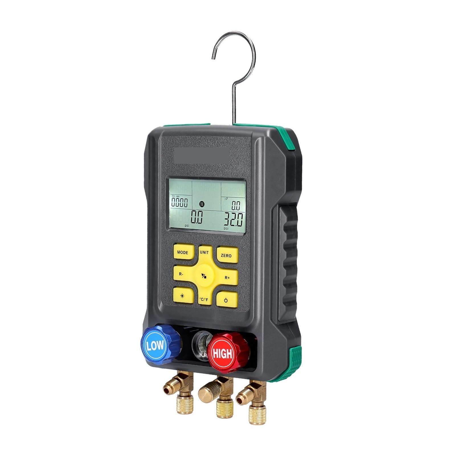 Manometro Refrigerazione Digitale Vuoto Pressione Collettore Tester Misuratore Temperatura Tester Apparecchio diagnostico AC