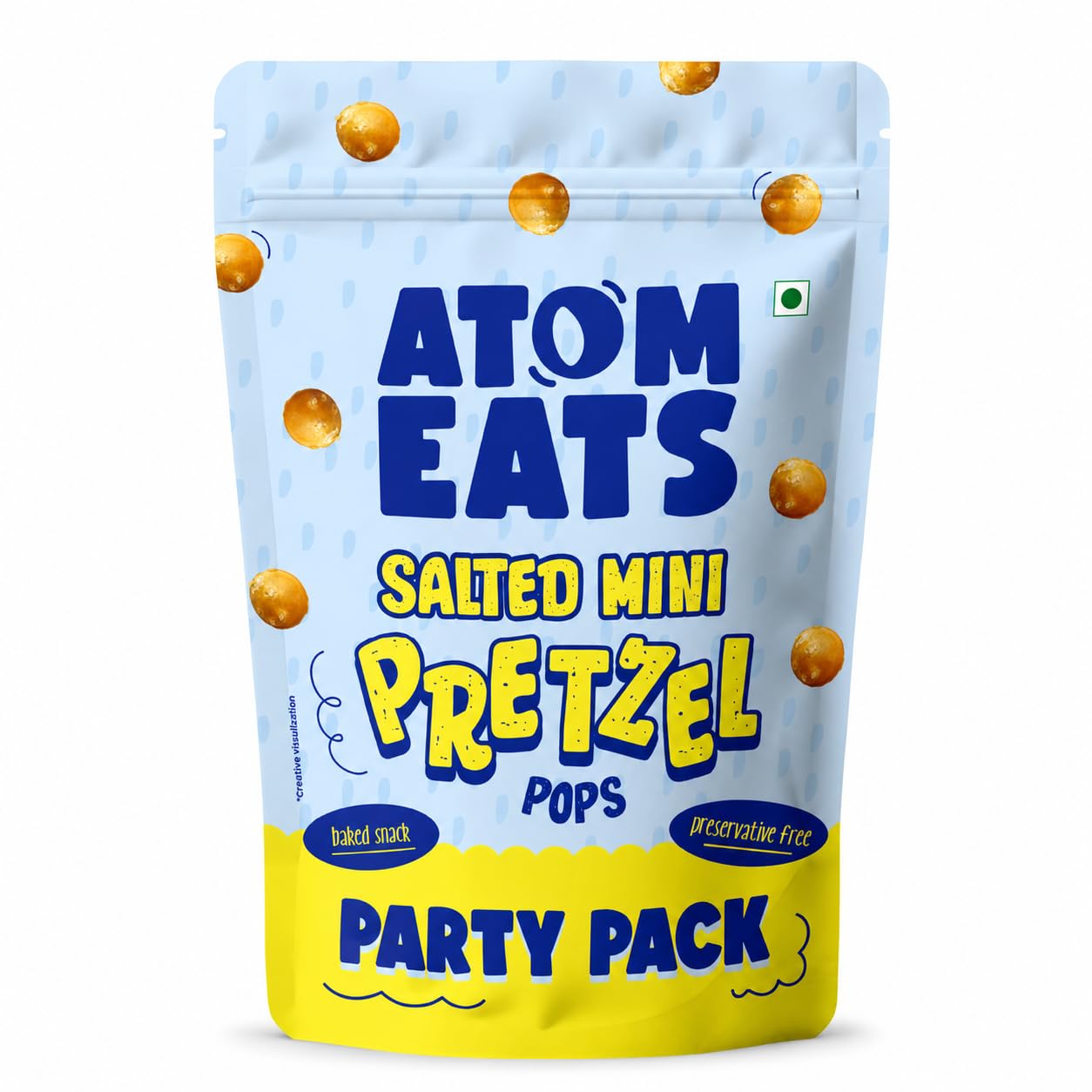 Atom Eats | Salted Pretzel Pops Party Pack - 200 g (Pack of 1) | 100% Baked Mini Salted Pretzel Pops | Perfect Party Food, On-the-Go Gourmet Snacks for Coffee, Wine, Desserts & Parties | Imported Quality-image-20