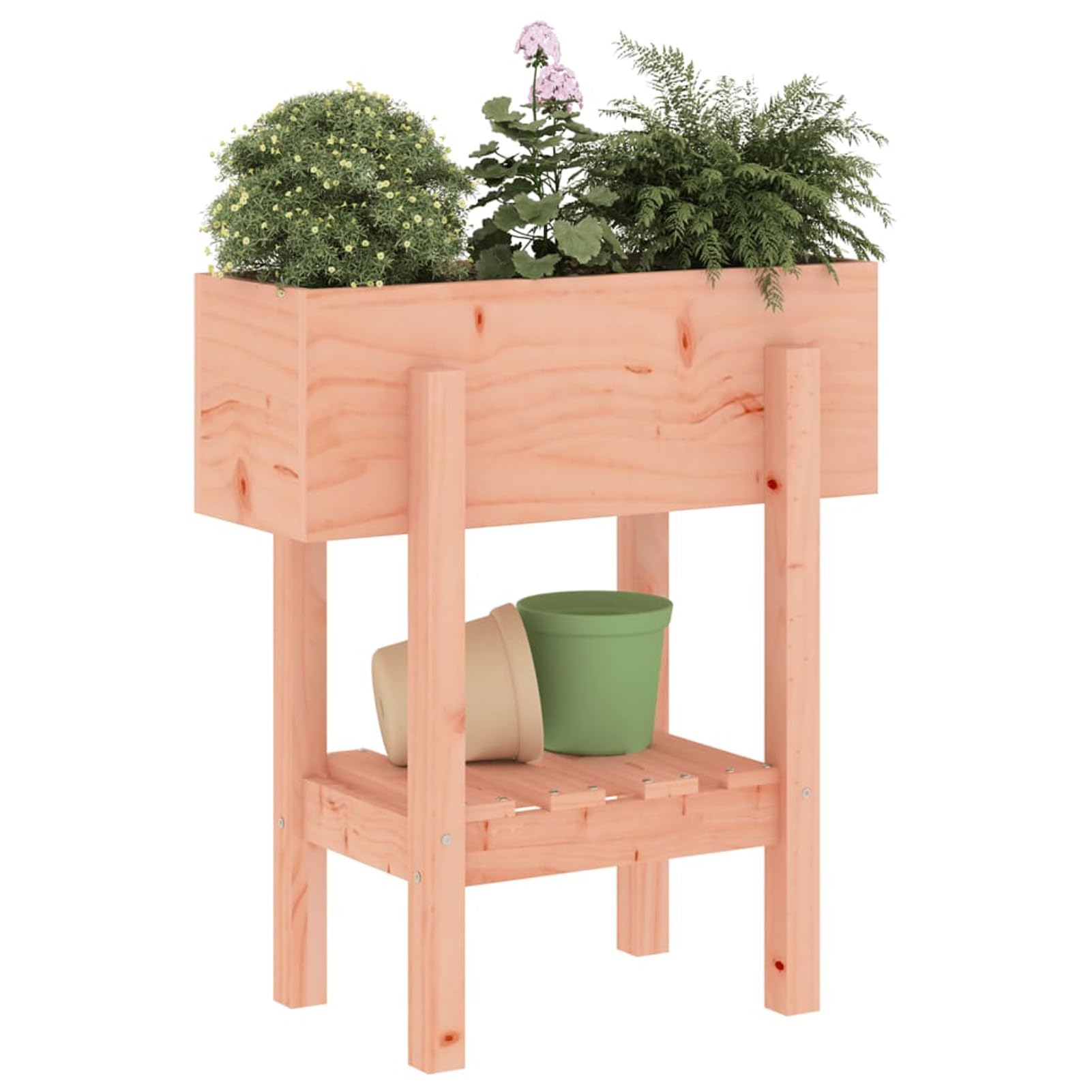 Fioriera Modulare Da Giardino Gecheer – 4 Pannelli In PP Grigio Chiaro, 43,5x43,5x43,5 Cm, Con Effetto Rattan