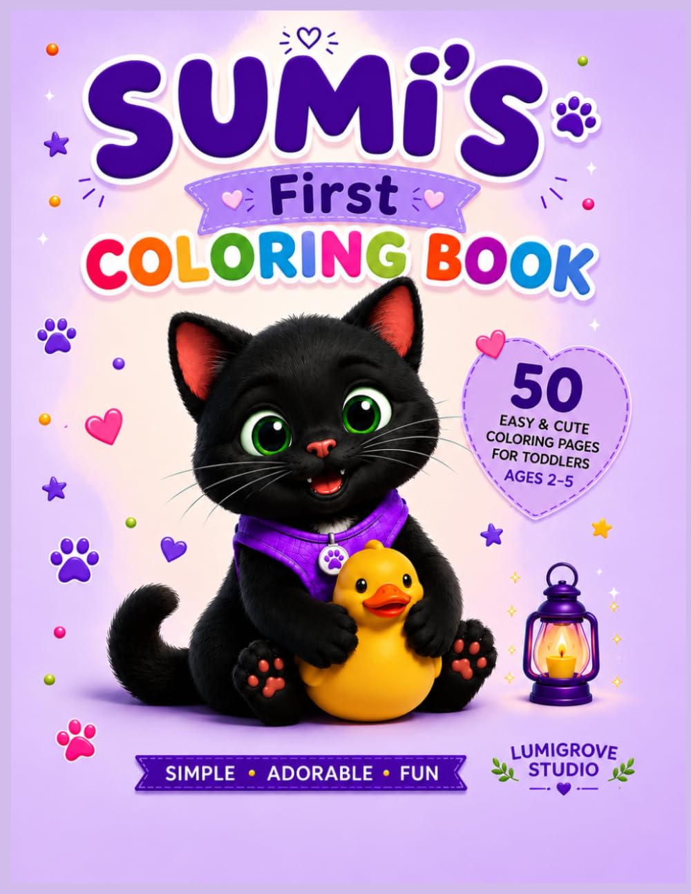 Sumi's Little World: 50 Easy and Fun Coloring Pages for Little Hands