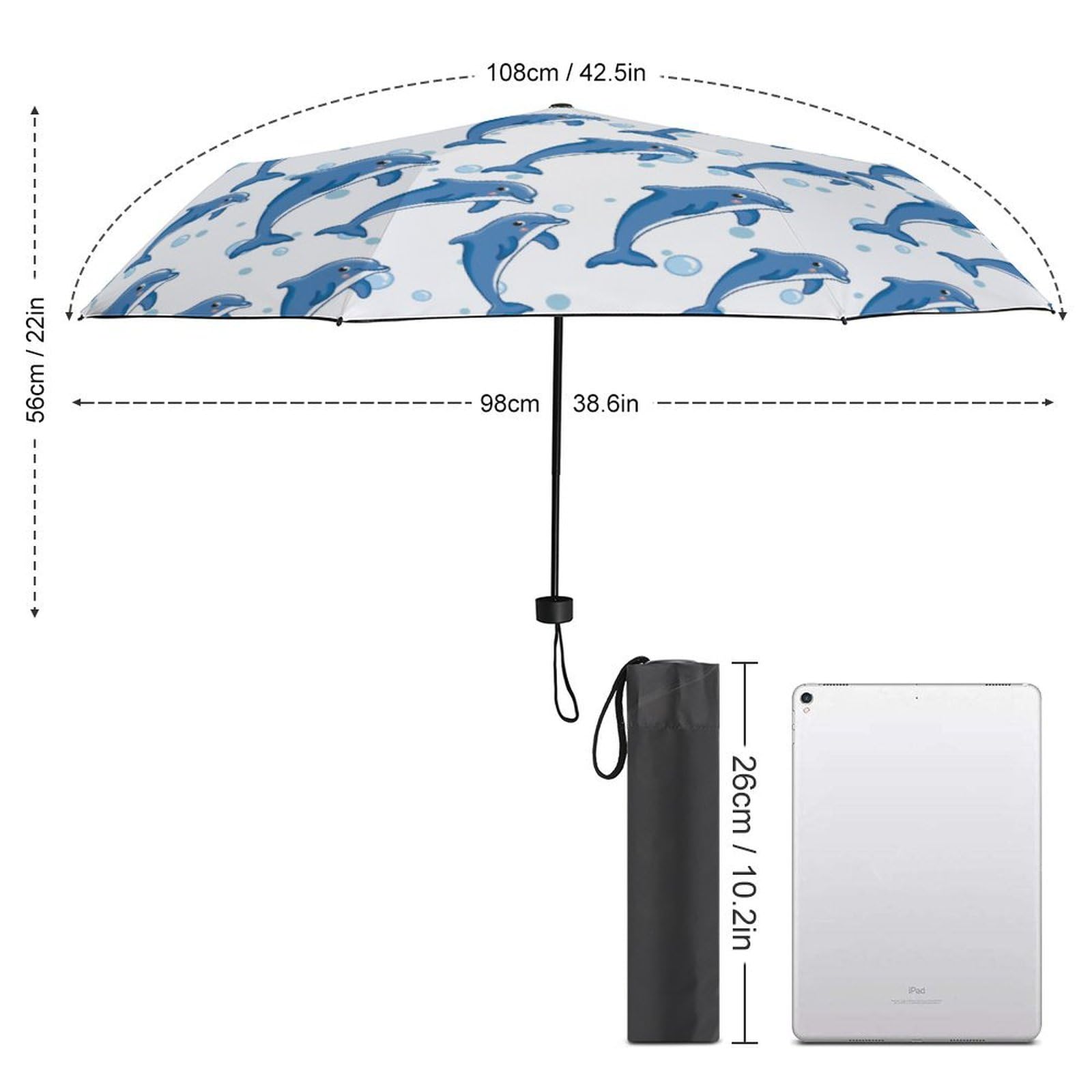 Amazon.co.jp: 折りたたみ傘 サメ 鮫柄 魚柄 折り畳み傘 日傘 雨傘