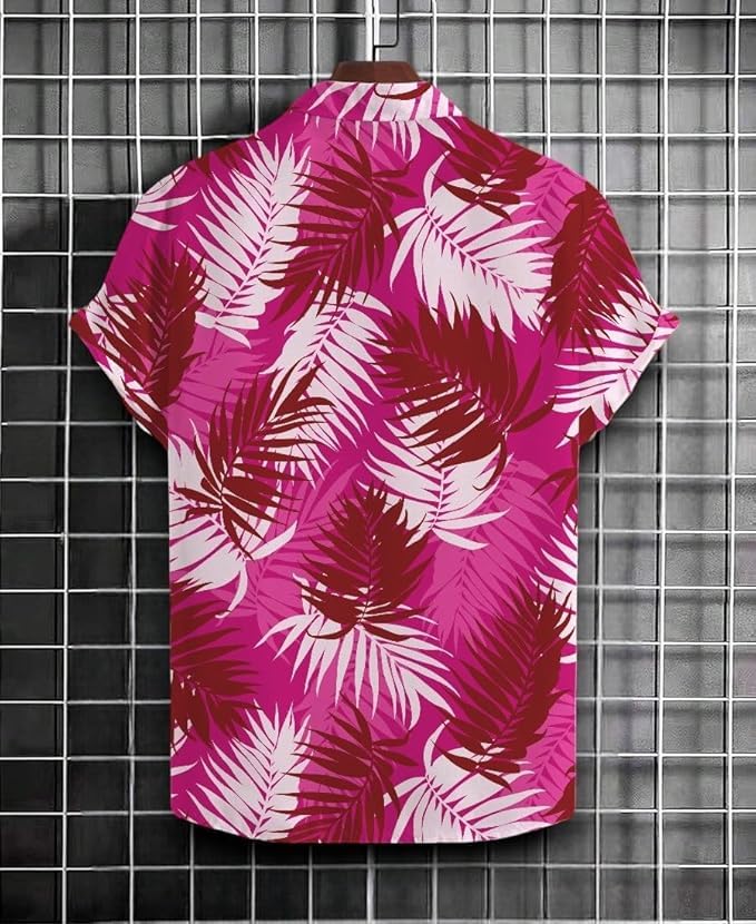 Image of Men's Striped Slim Fit Half Sleeves Stratchable Printed Shirt