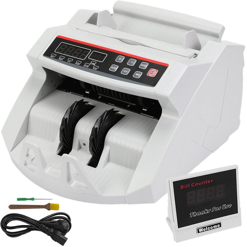 A.M.C. Conta Banconote Display LED Rivelatore di Banconote False, 1000 banconote/minuto