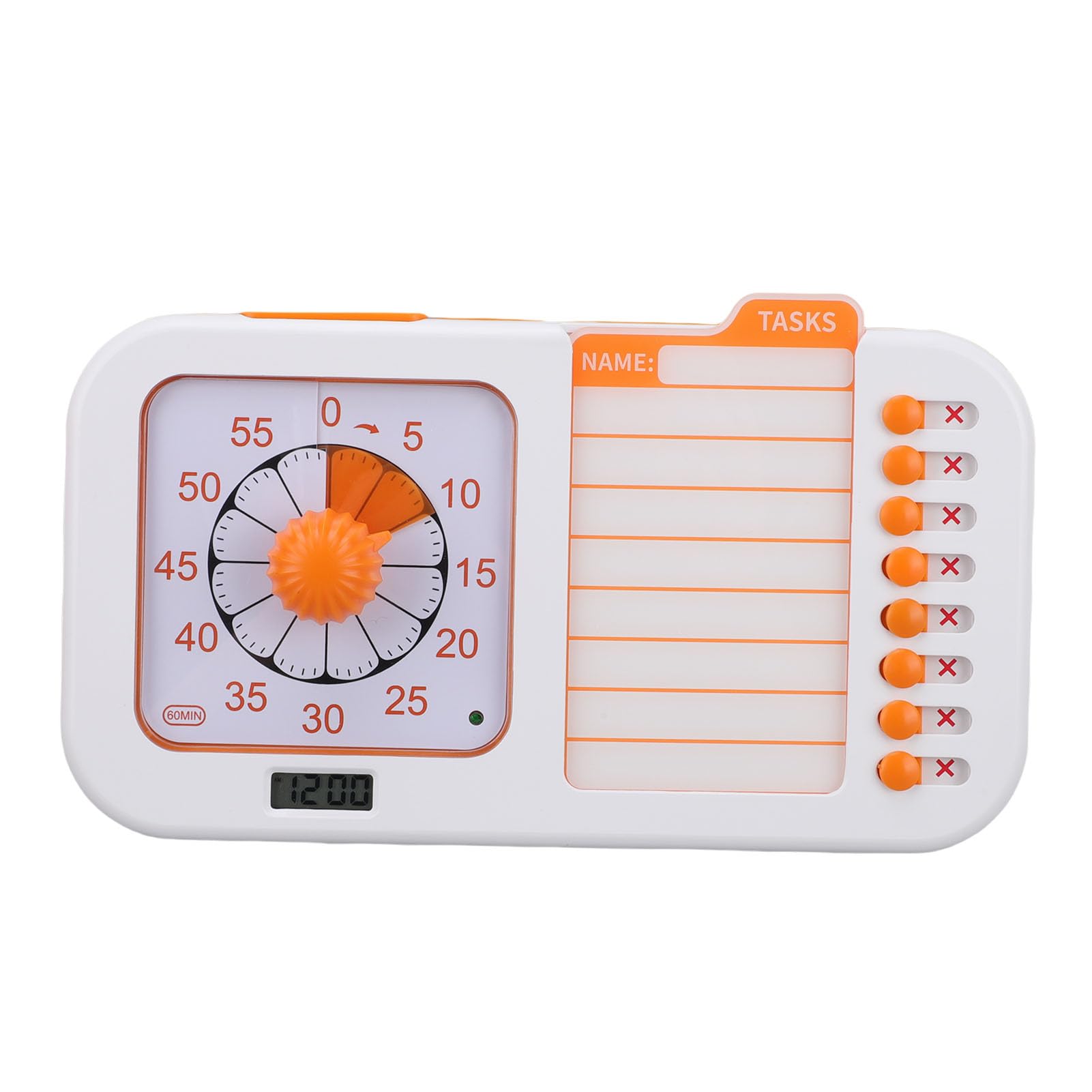 Temporizador Visual, Tablero Planificación Reutilizable, Funcionamiento Silencioso ABS para Niños en Aula y Hogar