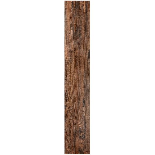 Tivoli II Self Adhesive Vinyl Floor Planks, 10 Pack - 6" x 36", Mahogany - Peel & Stick, DIY Flooring - Natural Wood Grain Feel for Kitchen, Dining Room & Bedrooms by Achim Home Decor