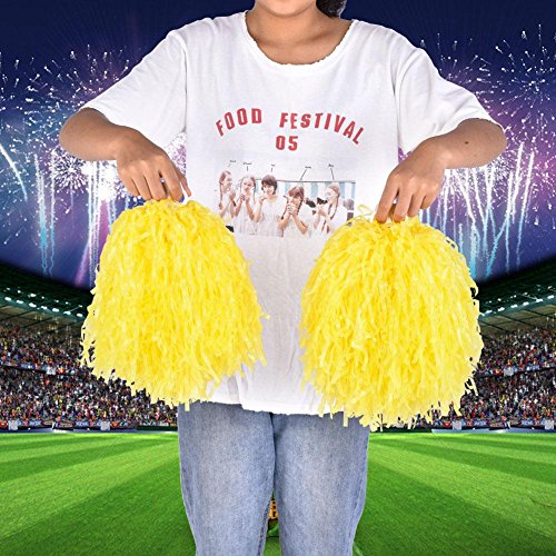 Pom Poms, 1 par de pompons macios de Cheerleader de plástico portátil, atividades escolares para fes