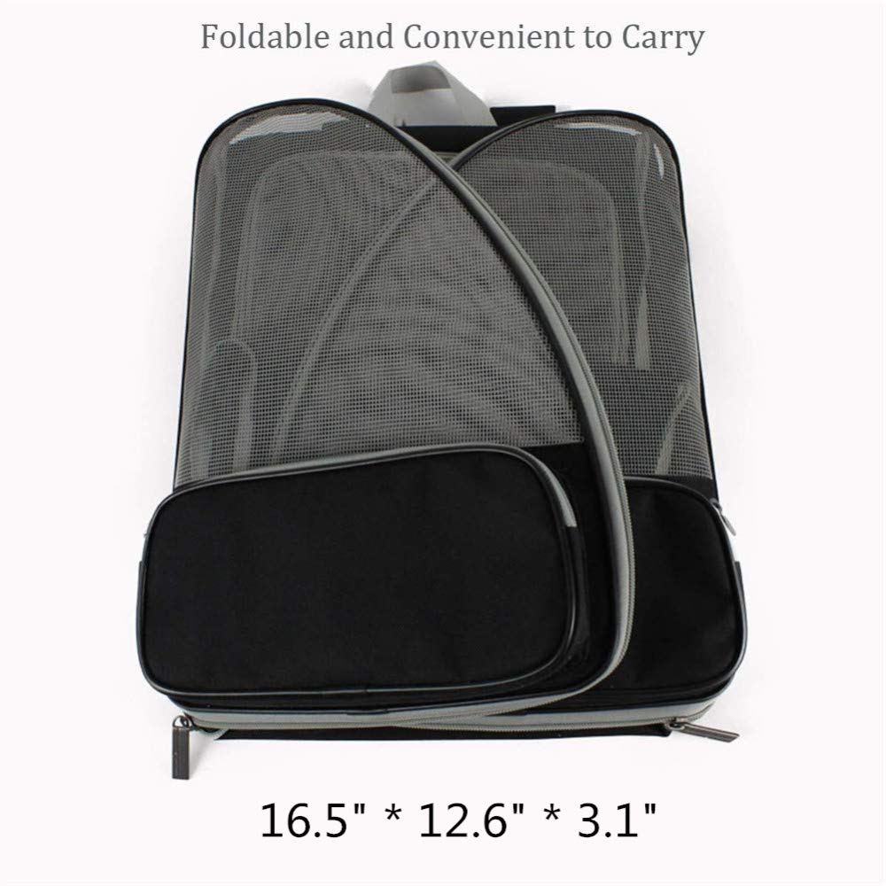 Haustiere Rucksack Transporttasche für Hunde Katzen 7.5kg, Große Tragbare Katzenrucksack Hunderucksack Transparent Top Opening Reisen Airline Genehmigt, Mesh Haustiertragetasche Atmungsaktiv