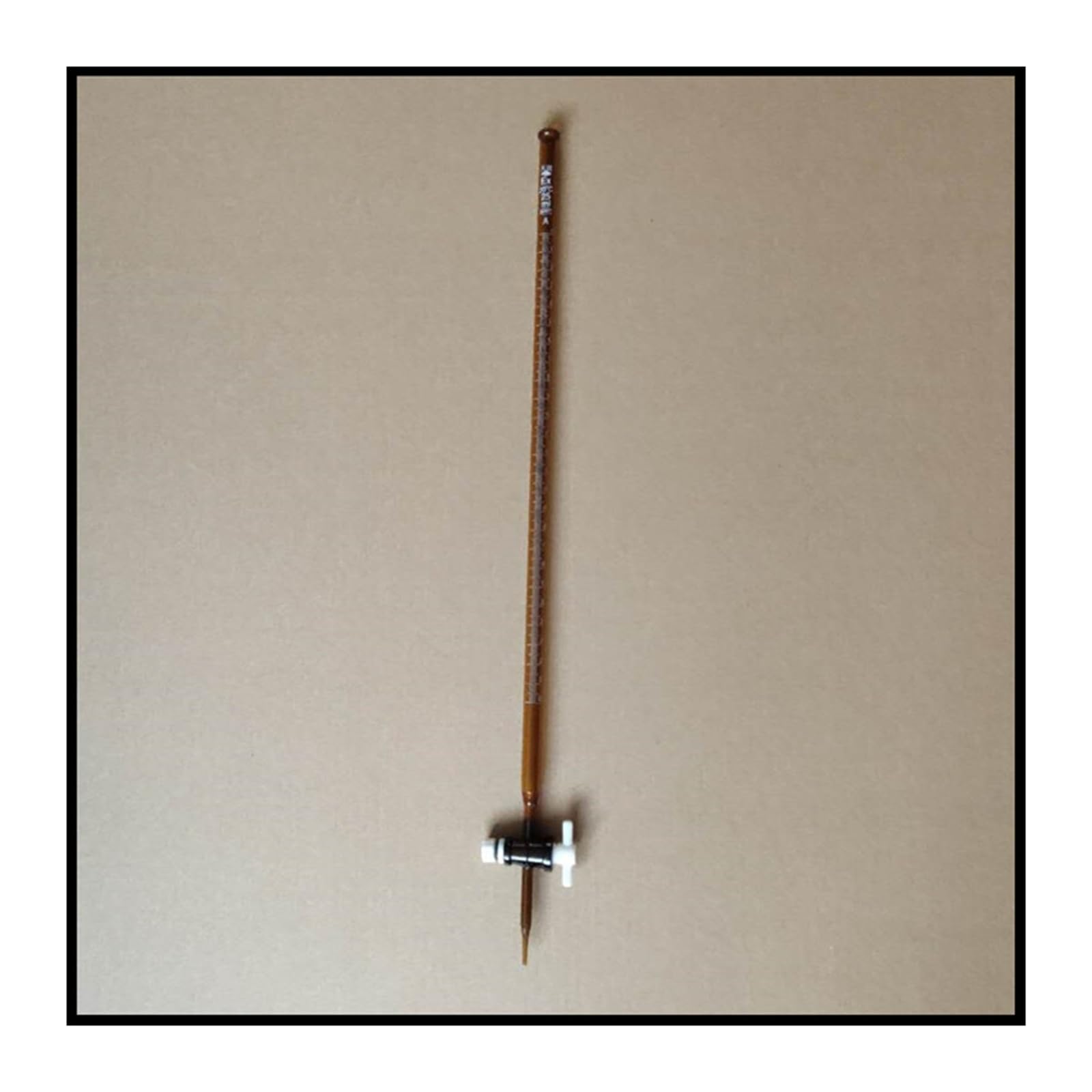 Bureta de vidrio Clase A con llave PTFE - 10ml, 25ml, 50ml, 100ml Herramienta de titulación de precisión(100ml)