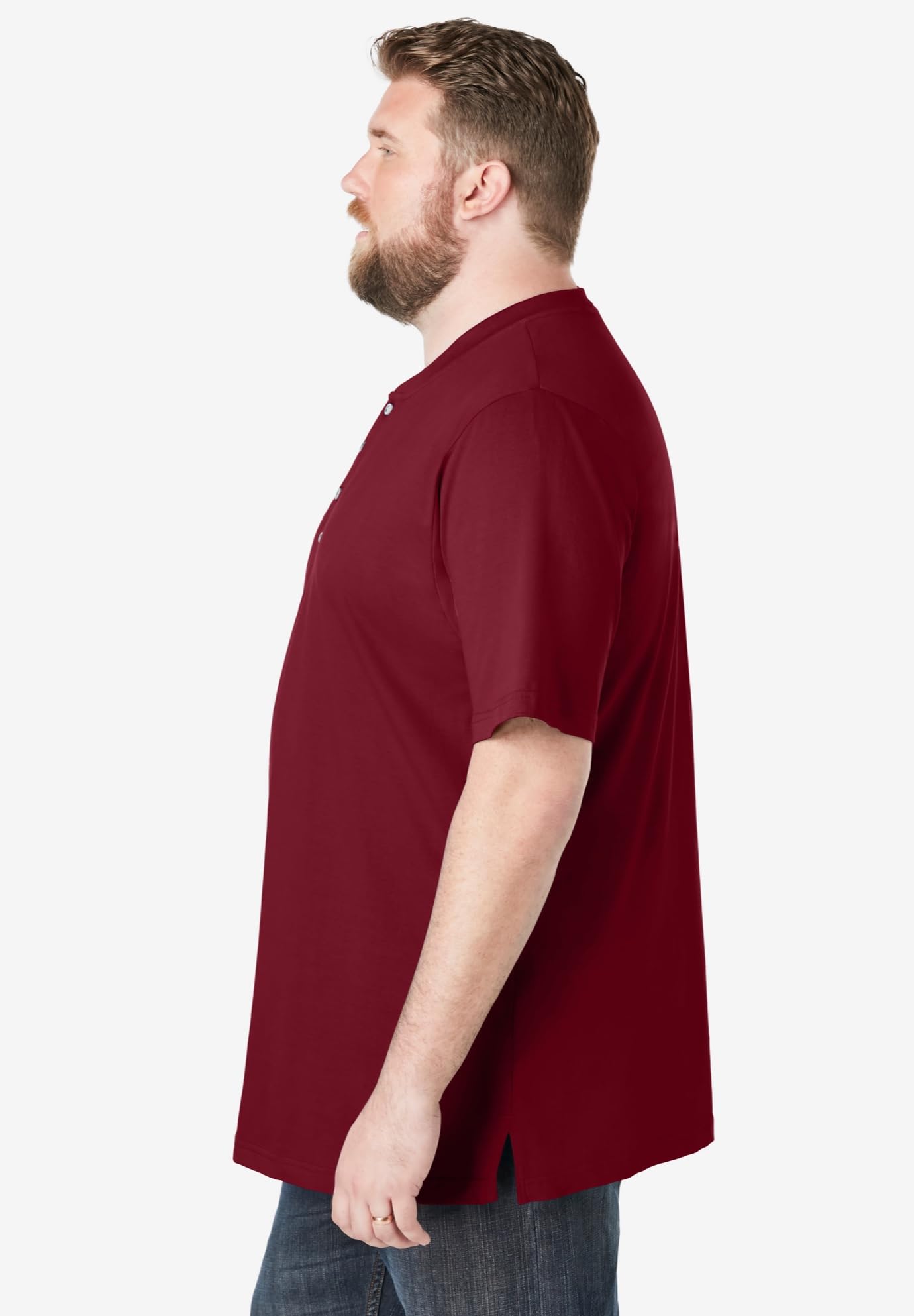 KingSize - Camiseta Henley ligera para hombre - Multicolor - Grande - 6X-Large