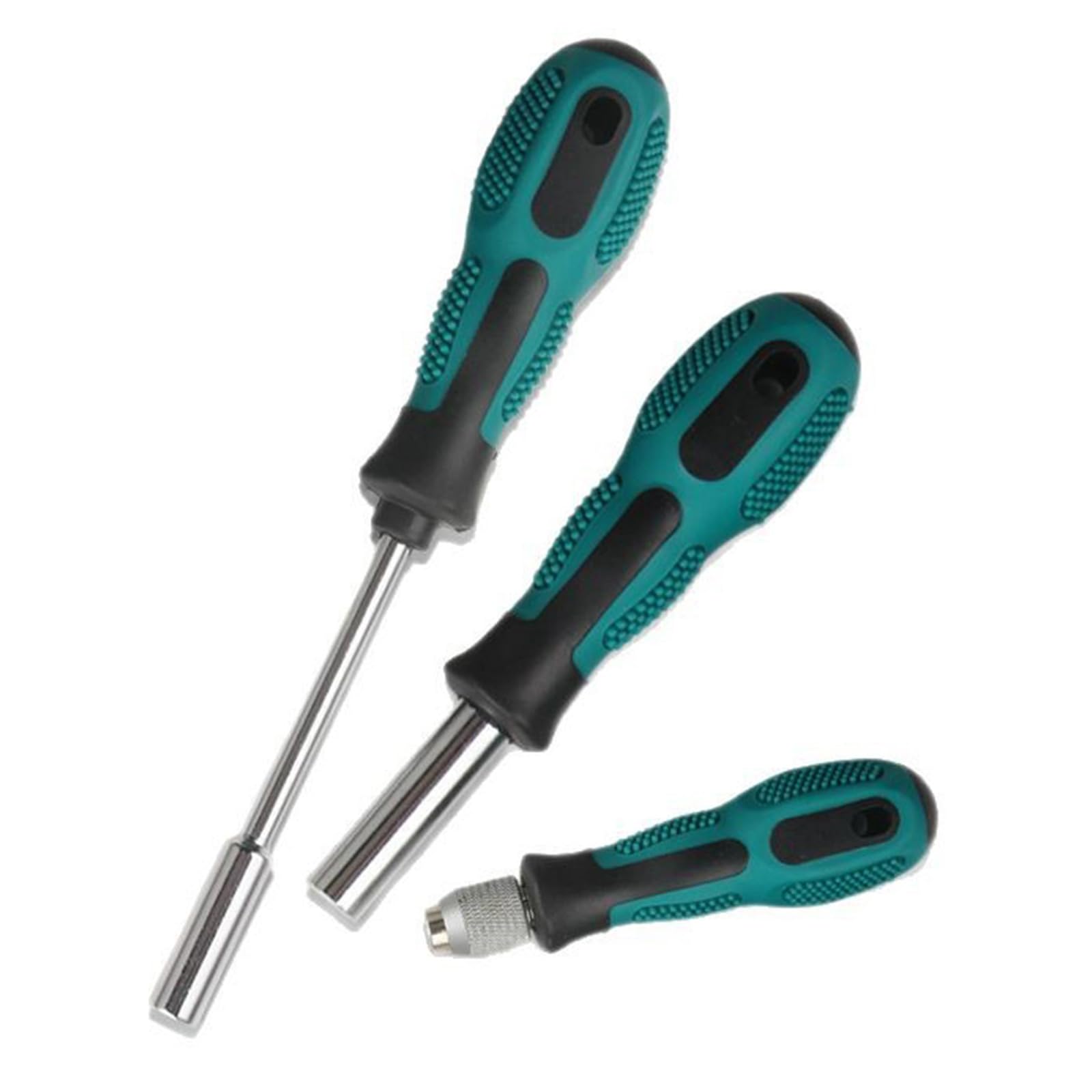 Tsophreniq Multifunction 3 Piece 1 / 4Inch Hexagonal Screwdriver Bit Holder Handle Set Nonslip Rubber Quick Changes Handle Hexagonal Screwdriver Bit Holder