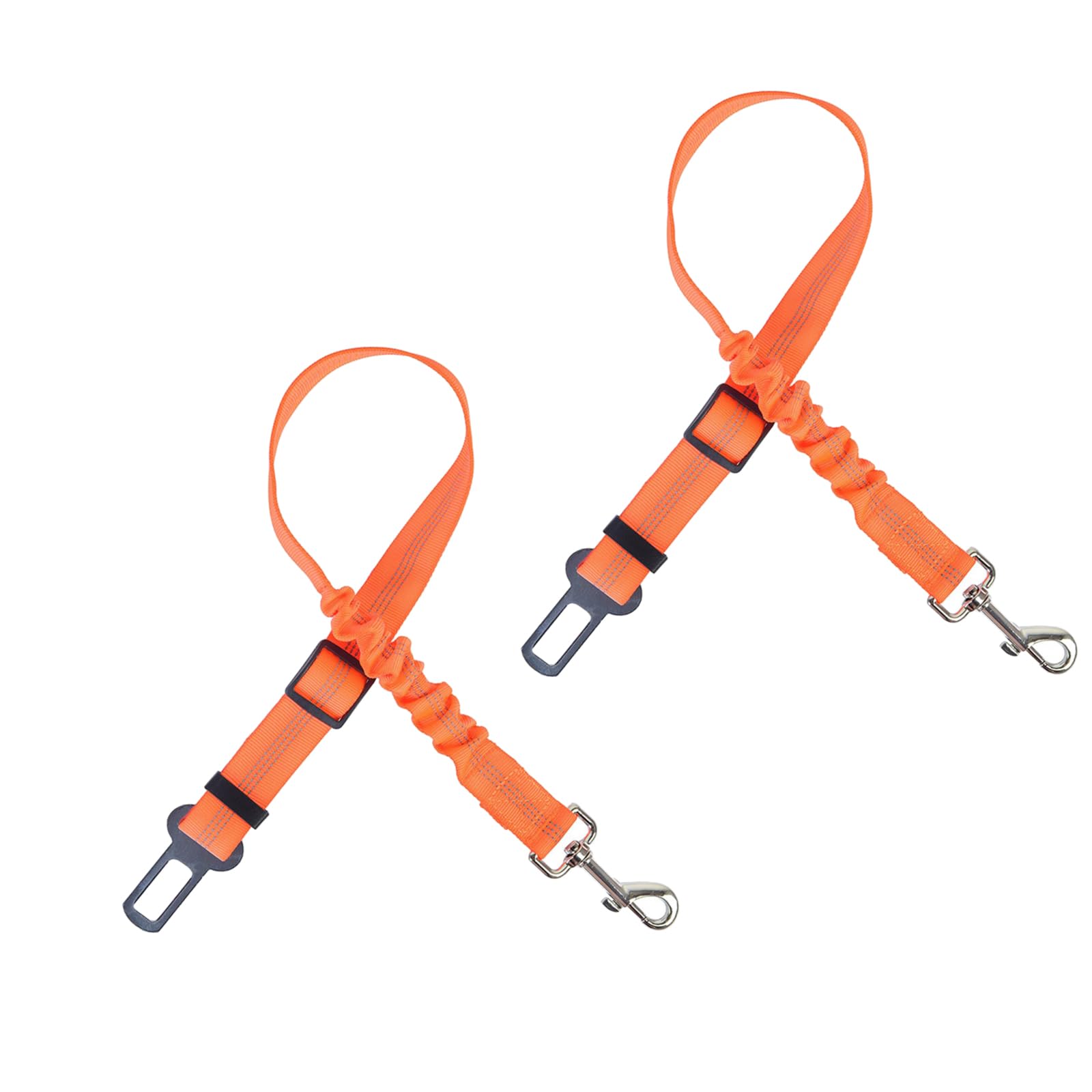 2 Pack Pet Dog Seat Belt Car for Audi A1 GB Sportback 2018-2024,Dog Car Harness Seatbelt Adjustable with Elastic Bungee Buffer,Nylon Pet Seatbelt,A/Orange