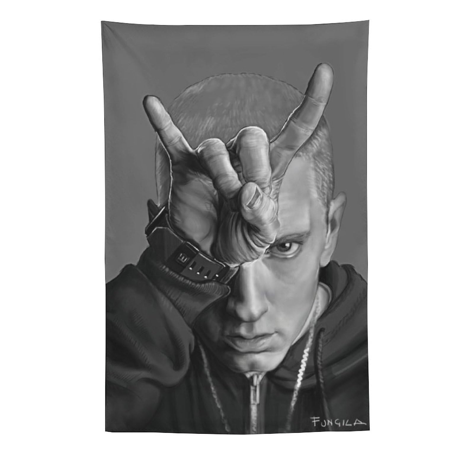 Poster con stampa artistica da parete, motivo: cantante rap, hip hop, tutte le stelle, 152 x 228 cm