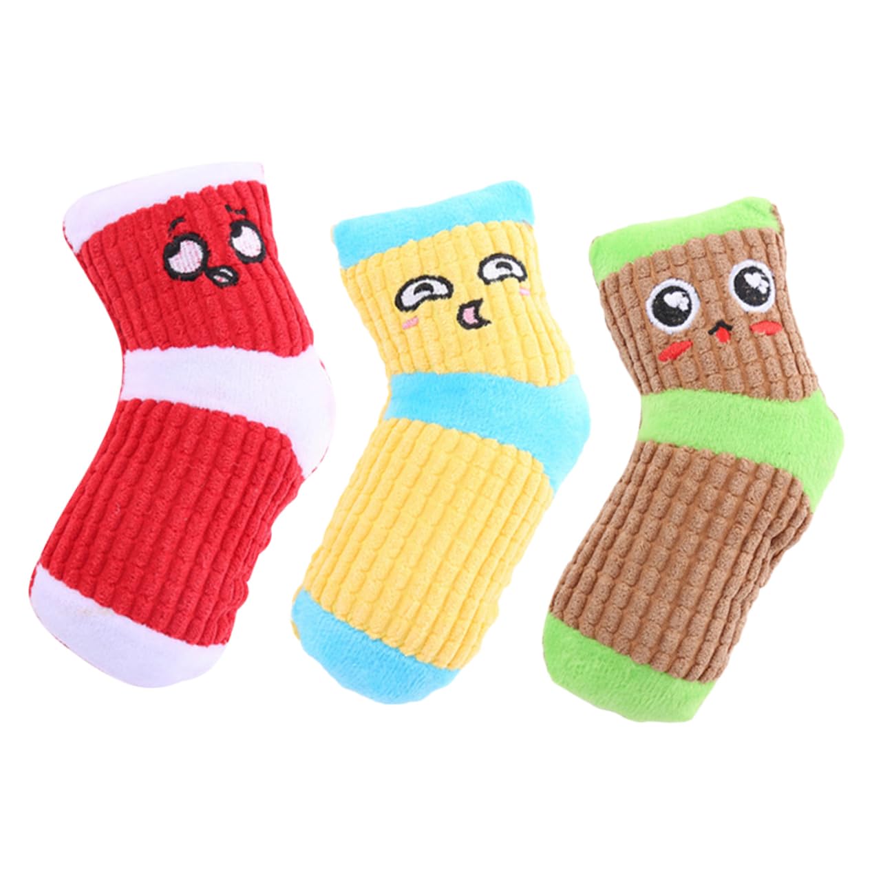 Jouets couineurs pour chien en peluche BESTonZON résistants aux morsures, lot de 3 pièces