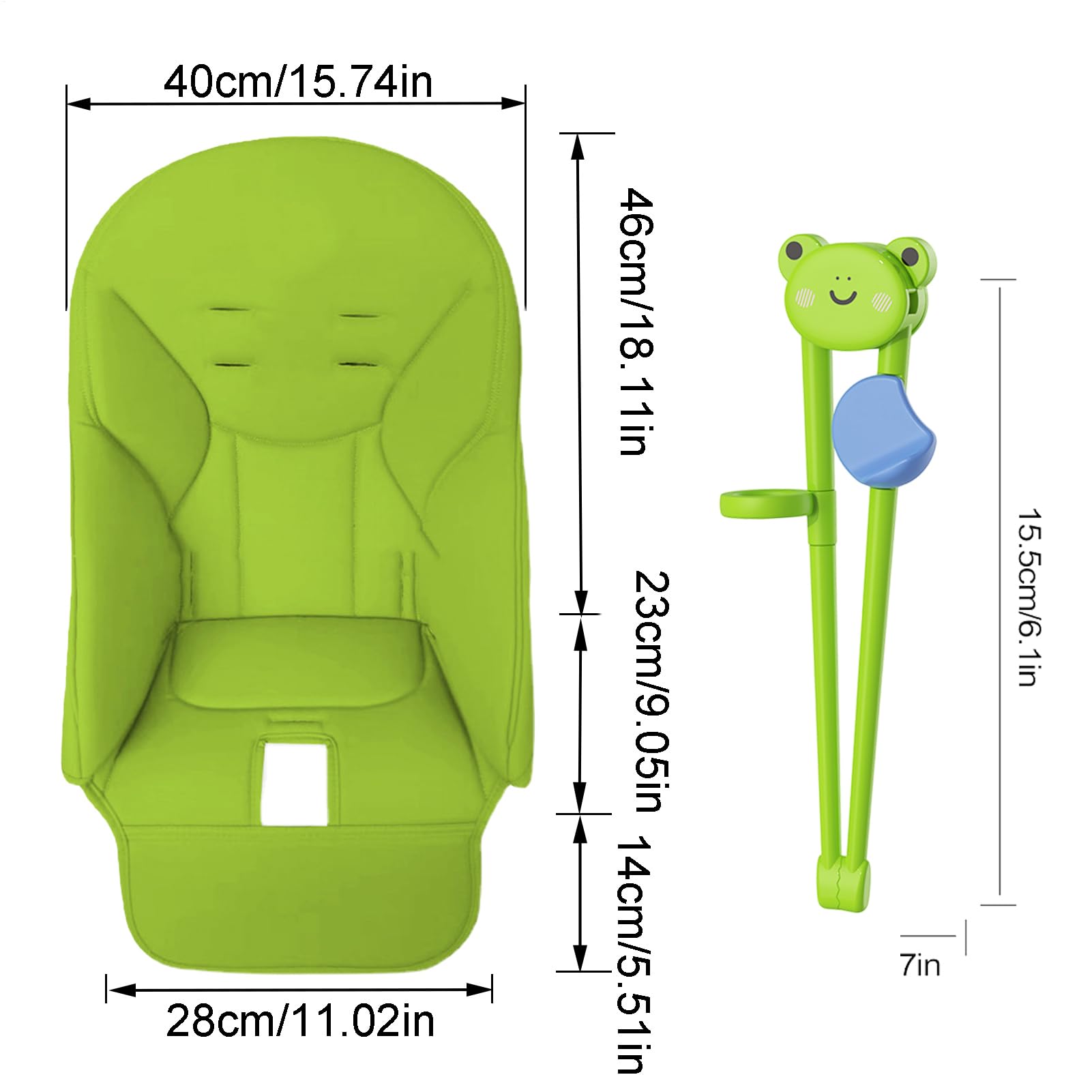 Coprisedile per bambini – Imbottitura in pelle PU, inserto impermeabile per sala da pranzo per bambini, morbido cuscino per sedie per bambini, facile da pulire, tappetino di supporto per bambini per