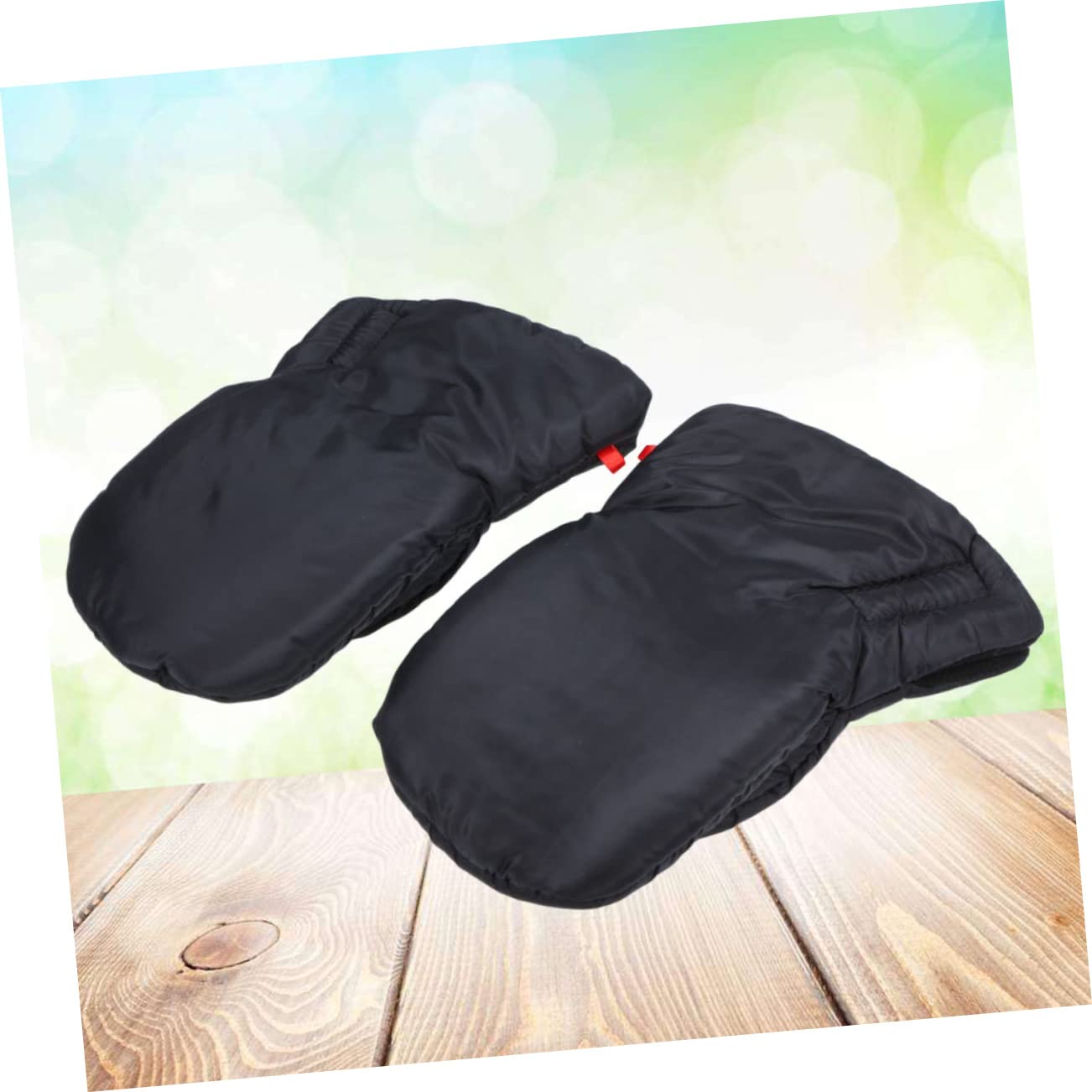 Beatifufu Large Size Winter Gloves Windproof Stroller Hand Muff Strong Touch Fasteners for Mom Warm Thermal Gloves