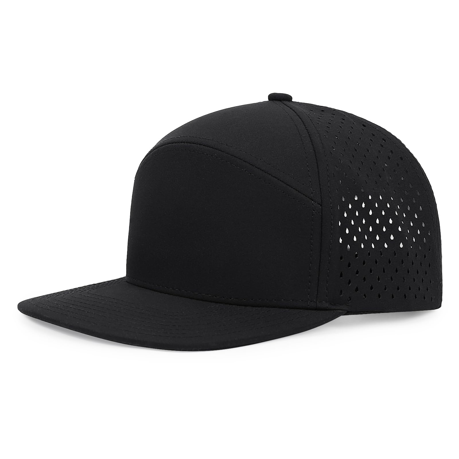 Casquette de baseball à séchage rapide à bord plat Snapback Chapeau de protection contre le soleil et la pluie Chapeau de golf pour homme et femme