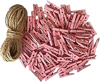 Vista 13 de Pequeño pin de ropa para manualidades, decoración de árbol de Navidad, clips con cordel de yute, paquete de 100