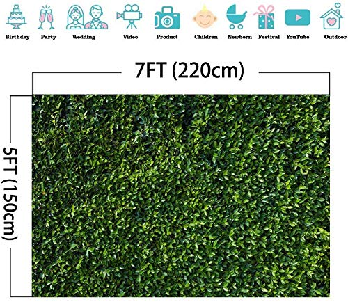Renaiss 1.5 X 1.2 M Vinyl Photography Background Green Leaves Wall Background Newborn Baby Shower Birthday Party Decorations Adults Children Portrait Shooting Photo Studio Props