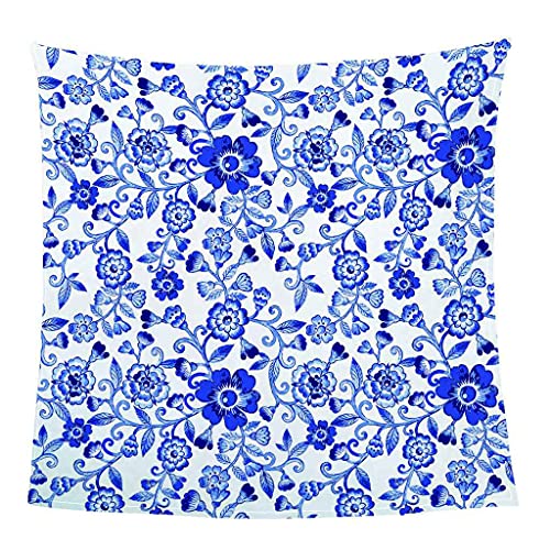 Couverture sofa 3D motif vigne bleue pour soirées cocooning - 4