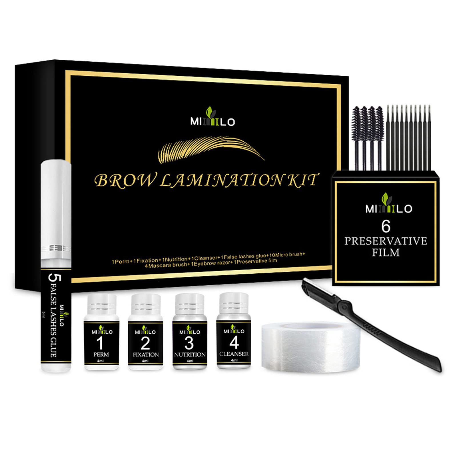 NahamoEyebrow Lamination & Eash Lift Set Eyebrow Lift Kit DIY Brow Perm Brow Perm Kit Wave Lash Lifting Kit for Beauty Salon