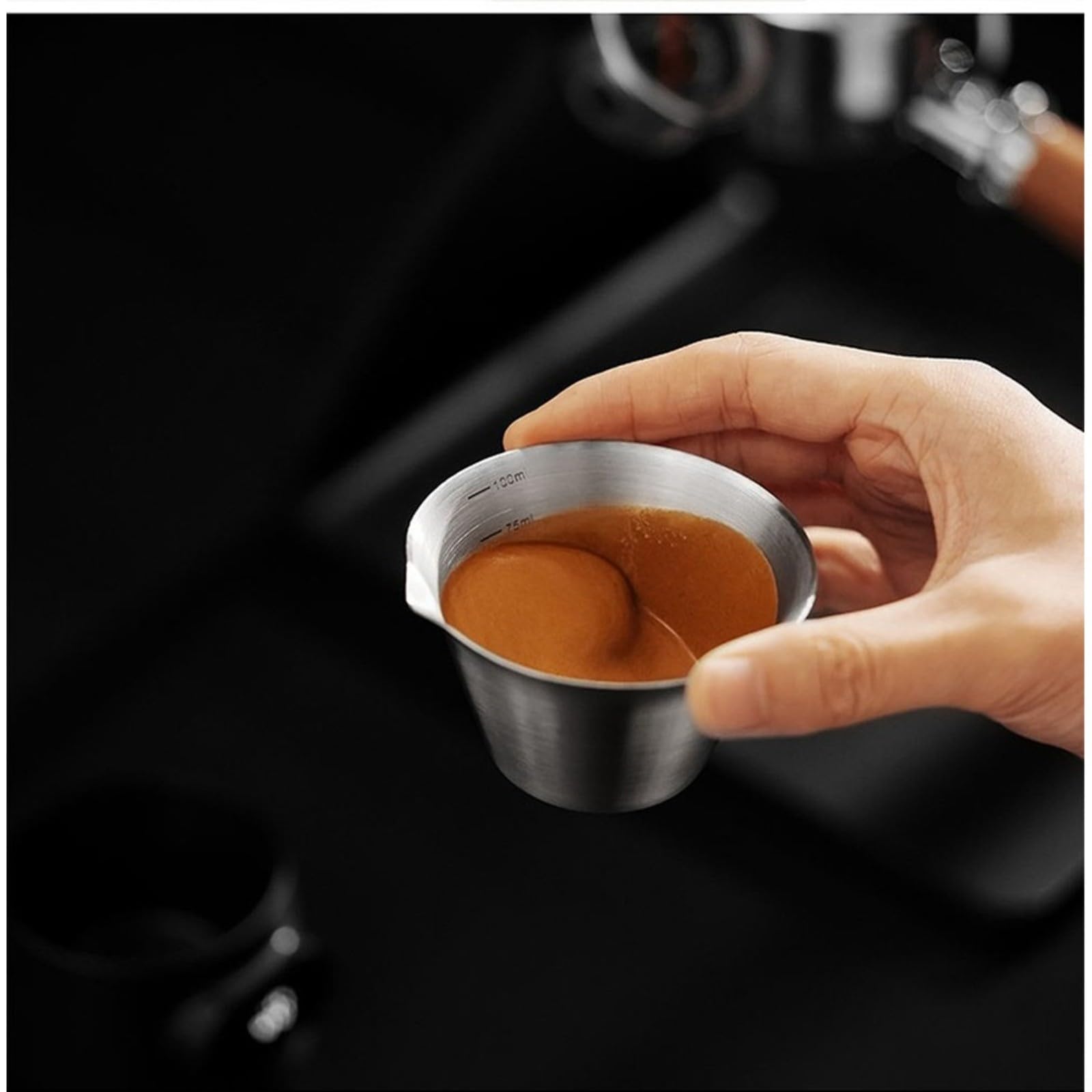 Digitale Espresso-Kaffee-Waage mit 100 ml Tropfbecher, 0,1 g Präzisions-LED-Anzeige zum Brauen