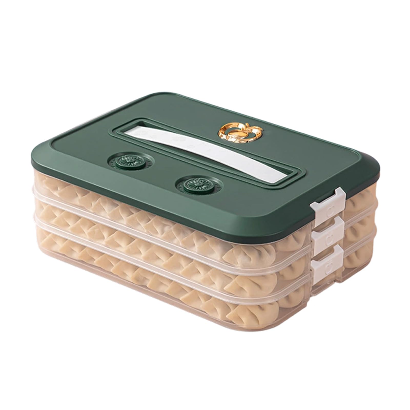 Jazuaiao Fashionable Multiple Layer Food Storage Box with Lid Designs Accessory for Cookie Dumpling and More Organizatioin Freezer Safe Container