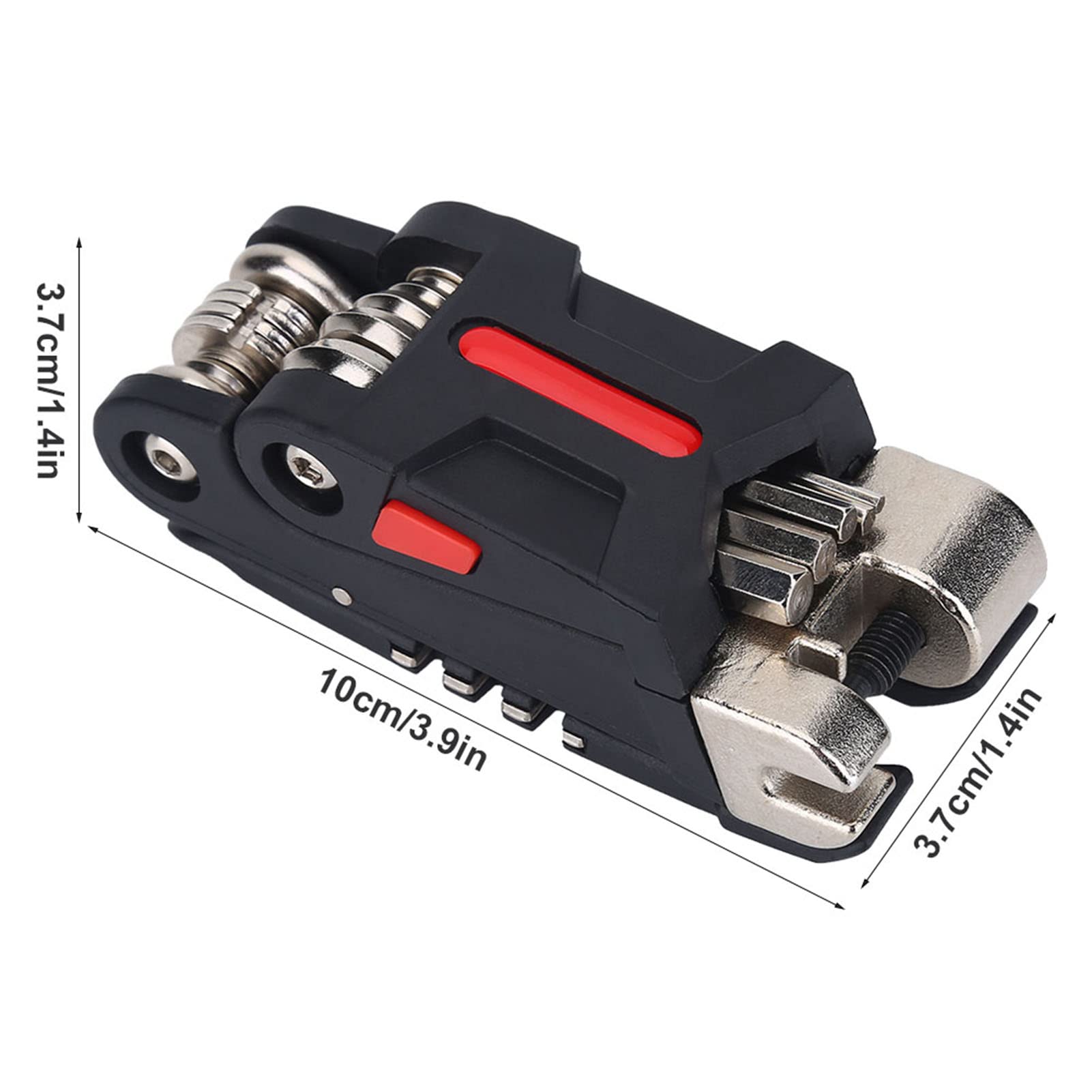 HERCHR Multi-Function Repair Tool, 16-in-1 Bicycle Tool Kit Portable Bicycle Essentials Multitool Mountain Bike Repair Tool Maintenance Tools Set Kit for Bike