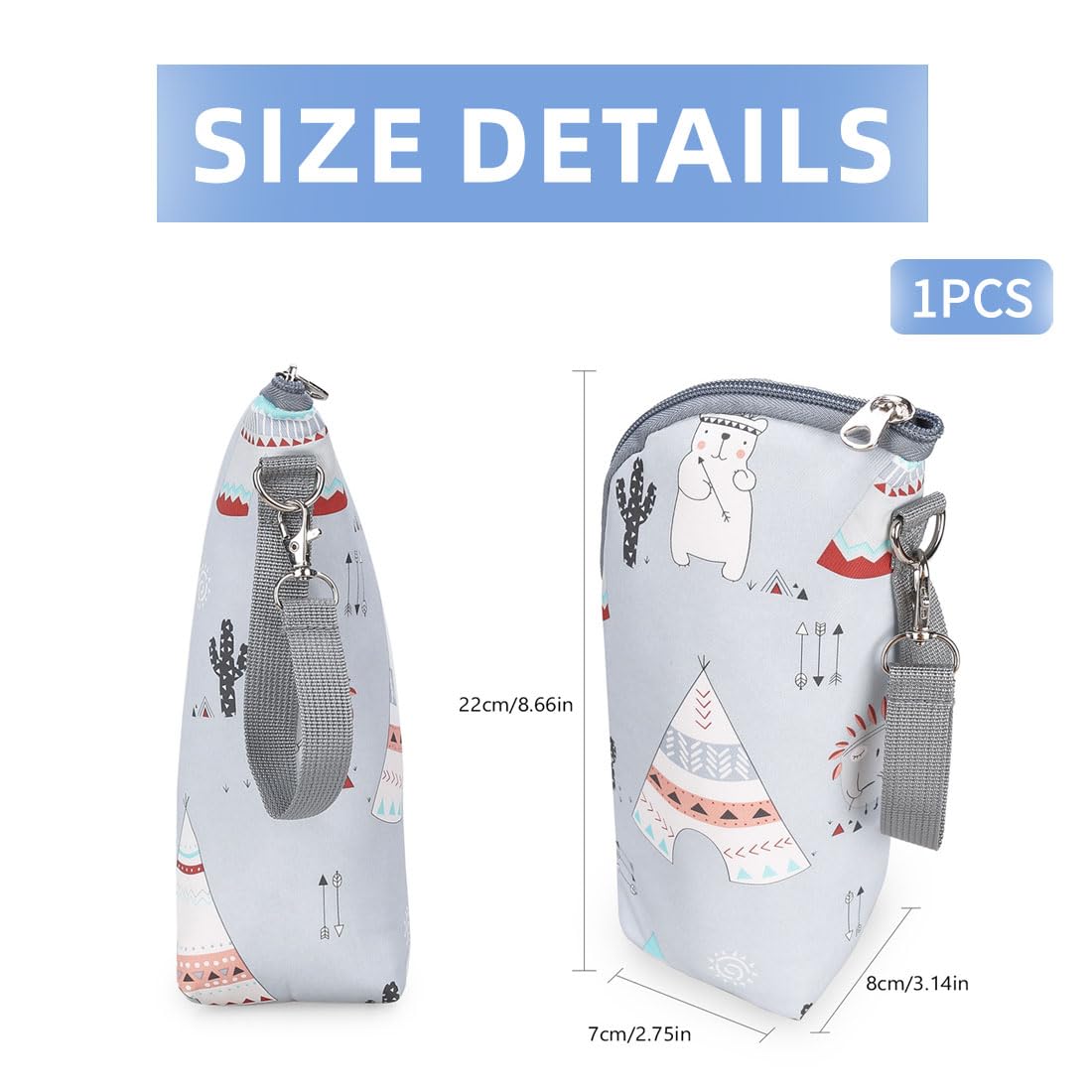 1 Pcs Babyflasche Isolierungstasche, tragbare Babyflaschen-Tasche für Kinderwagen Outdoor-Reisen