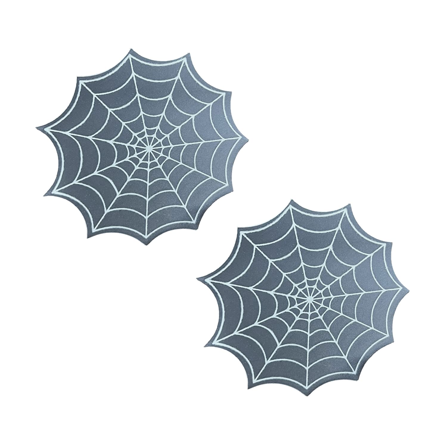 Neva Nude Halloween Nipztix Pasties - Nipple Covers for Festivals, Raves, & Lingerie, Medical Grade Adhesive, USA Made: Reflective Spider Web
