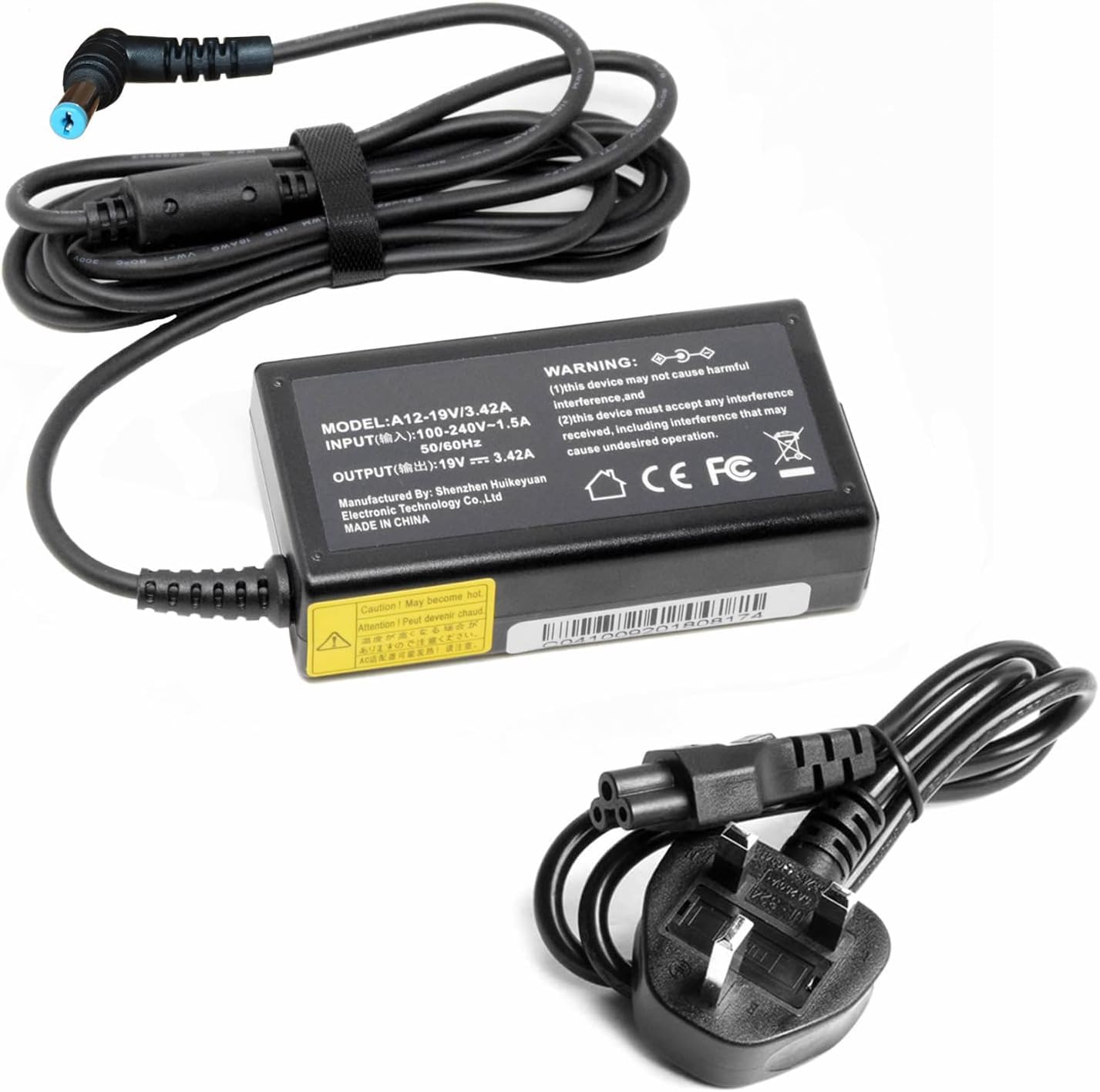 Tj Inspiration 65W Acer Aspire Laptop Charger for E1-531-2644, MS2361, V3-551-8469, S3-391, S3-951, E1-531, E1-571, V3-551, E5-411, P0VE6, P1VE6, PAV01, PAV70- Replacement Power Adapter Fast Charging